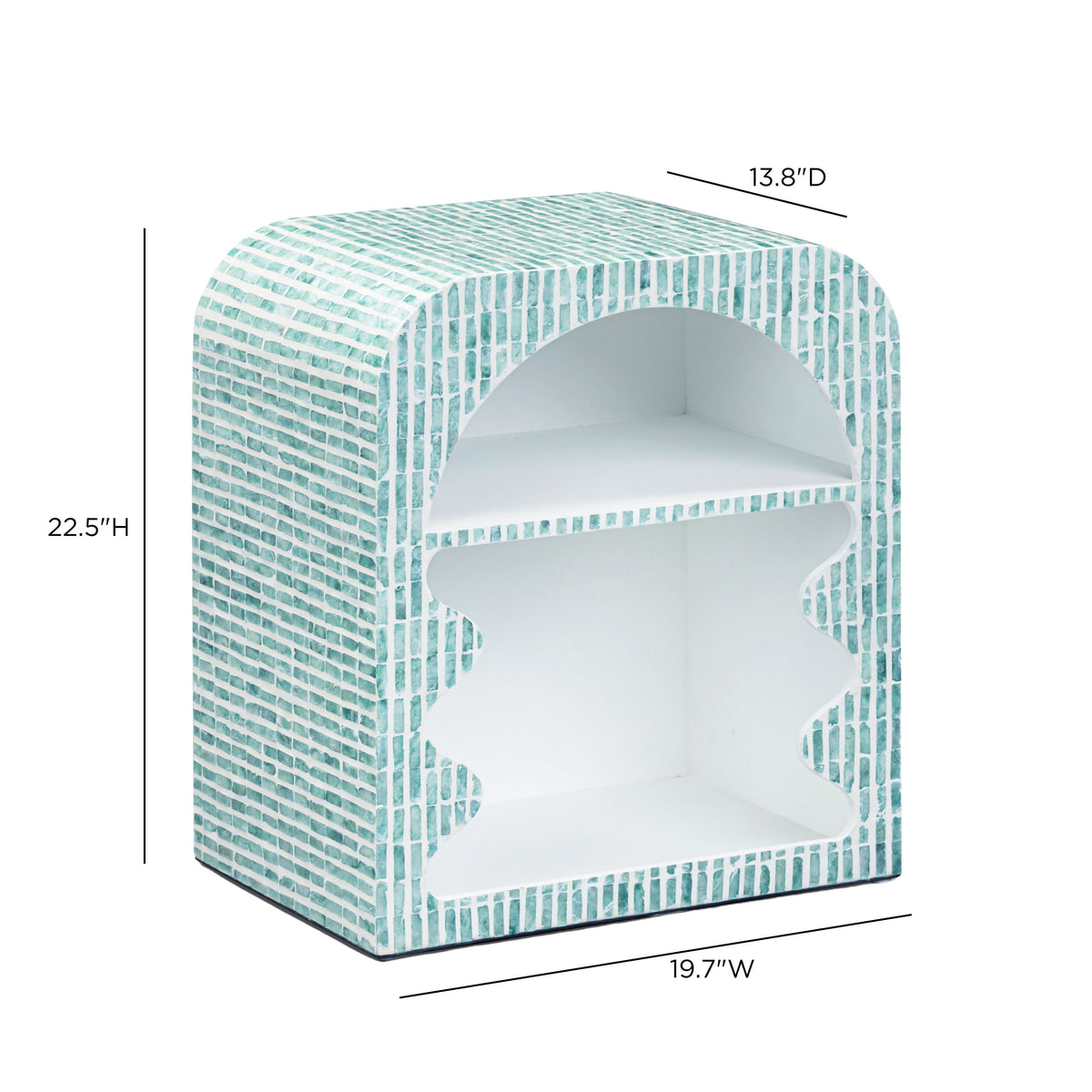 TOV Furniture Jess Capiz Shell Nightstand