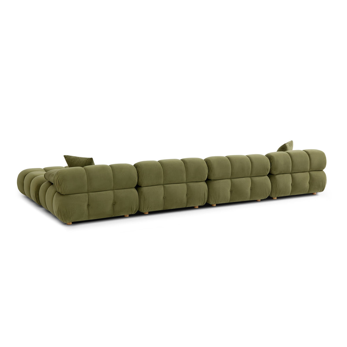 TOV Furniture Calliope Olive Green Performance 6-piece Modular U-Sectional Sofa