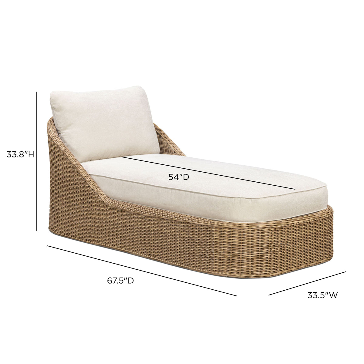 TOV Furniture Axel Cream Boucle Outdoor Lounge Chair