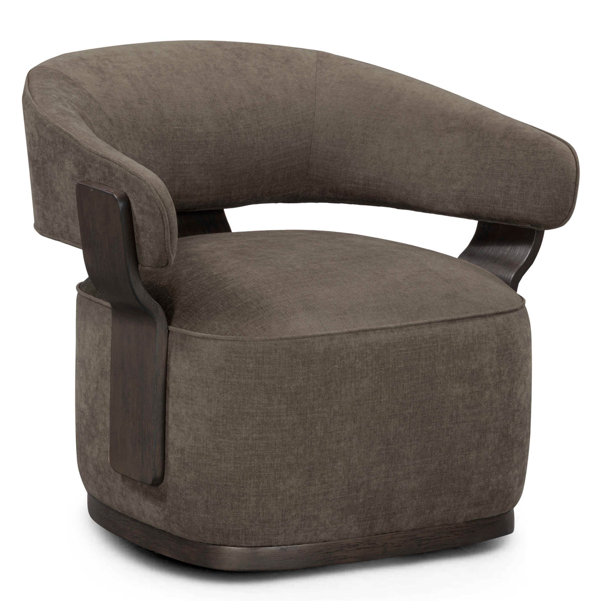 TOV Furniture Madison Mink Performance Swivel Chair in Mink Chenille, primary product view