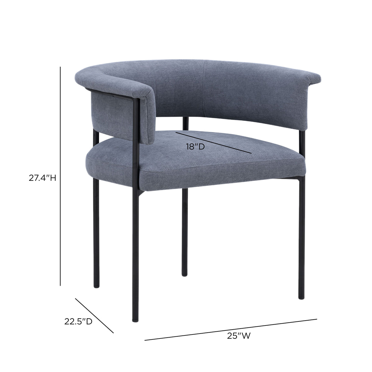 TOV Furniture Taylor Blue Dining Chair