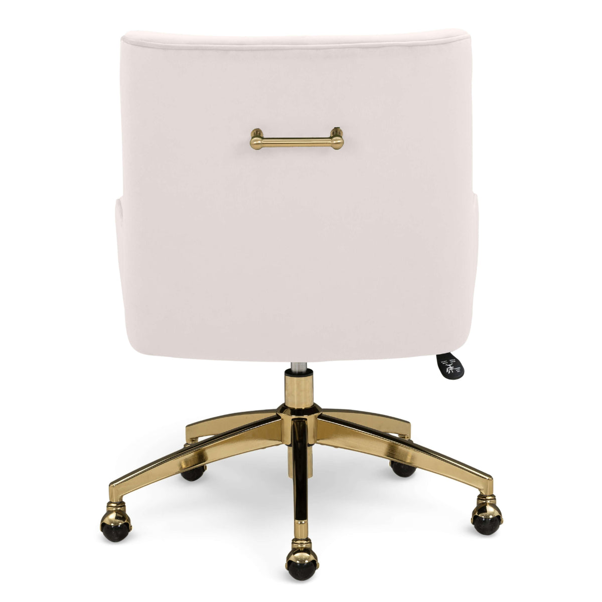 TOV Furniture Beatrix Cream Performance Velvet Office Swivel Chair