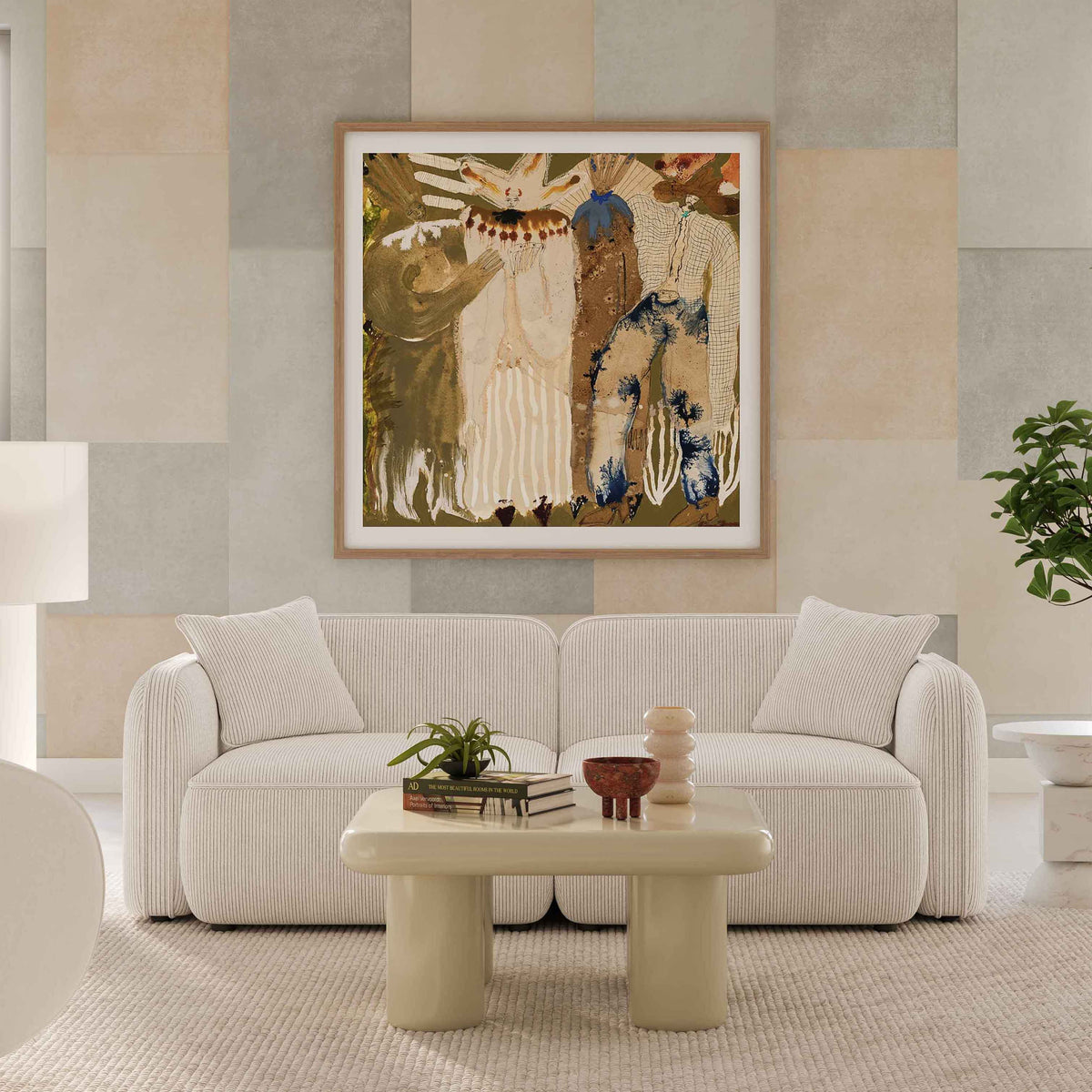 TOV Furniture Travie White Sand Modular Loveseat