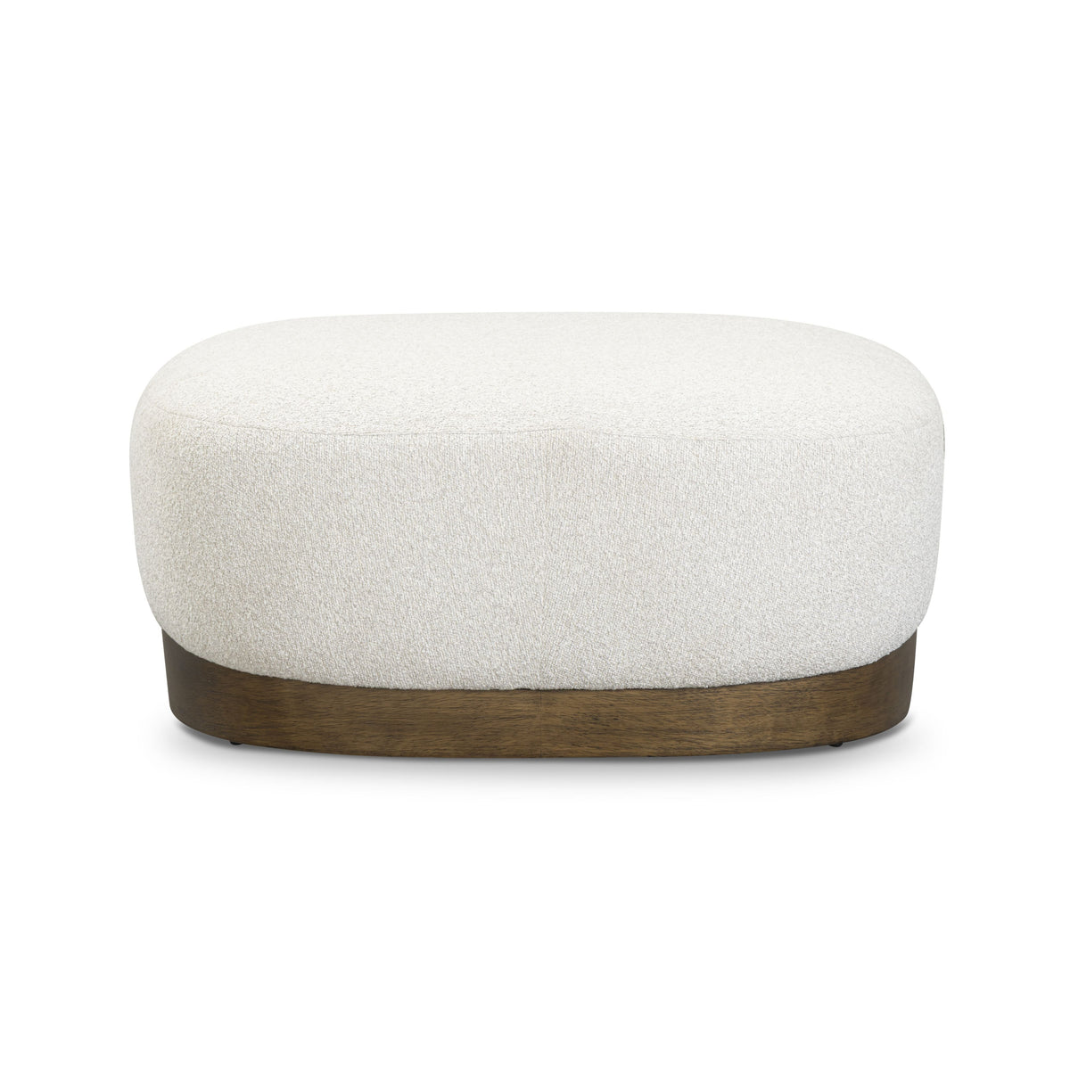 TOV Furniture Domina Off White Boucle Ottoman