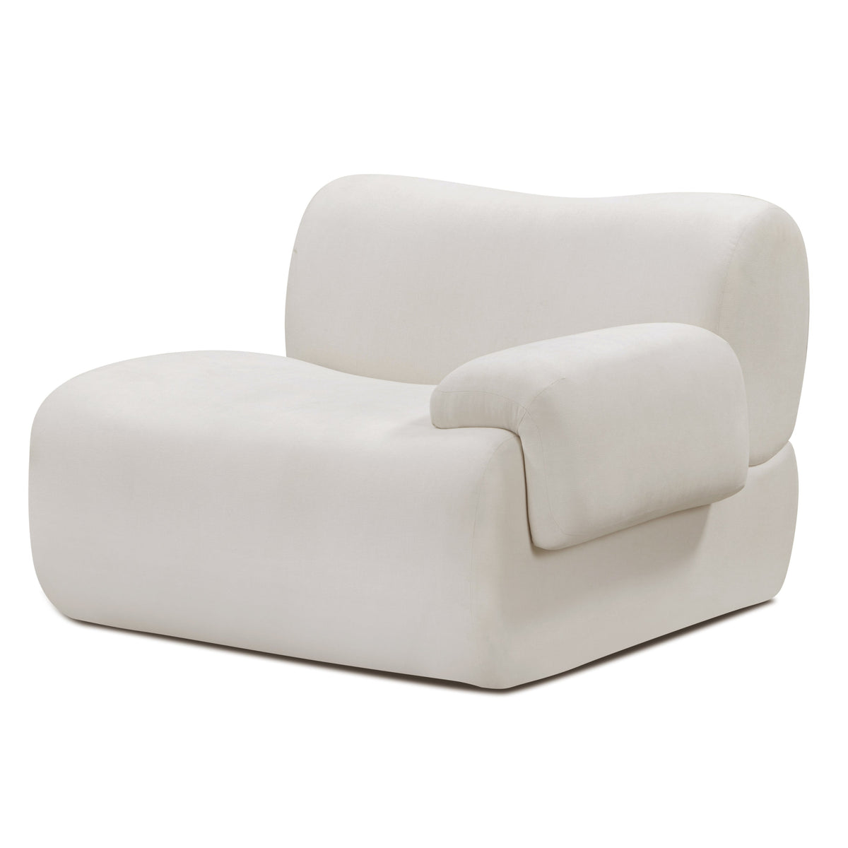 TOV Furniture Zenith Cream Upcycled Corner Chair
