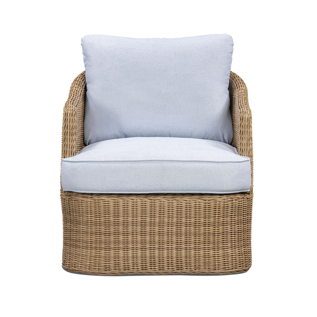 TOV Furniture Axel Blue Boucle Outdoor Accent Chair