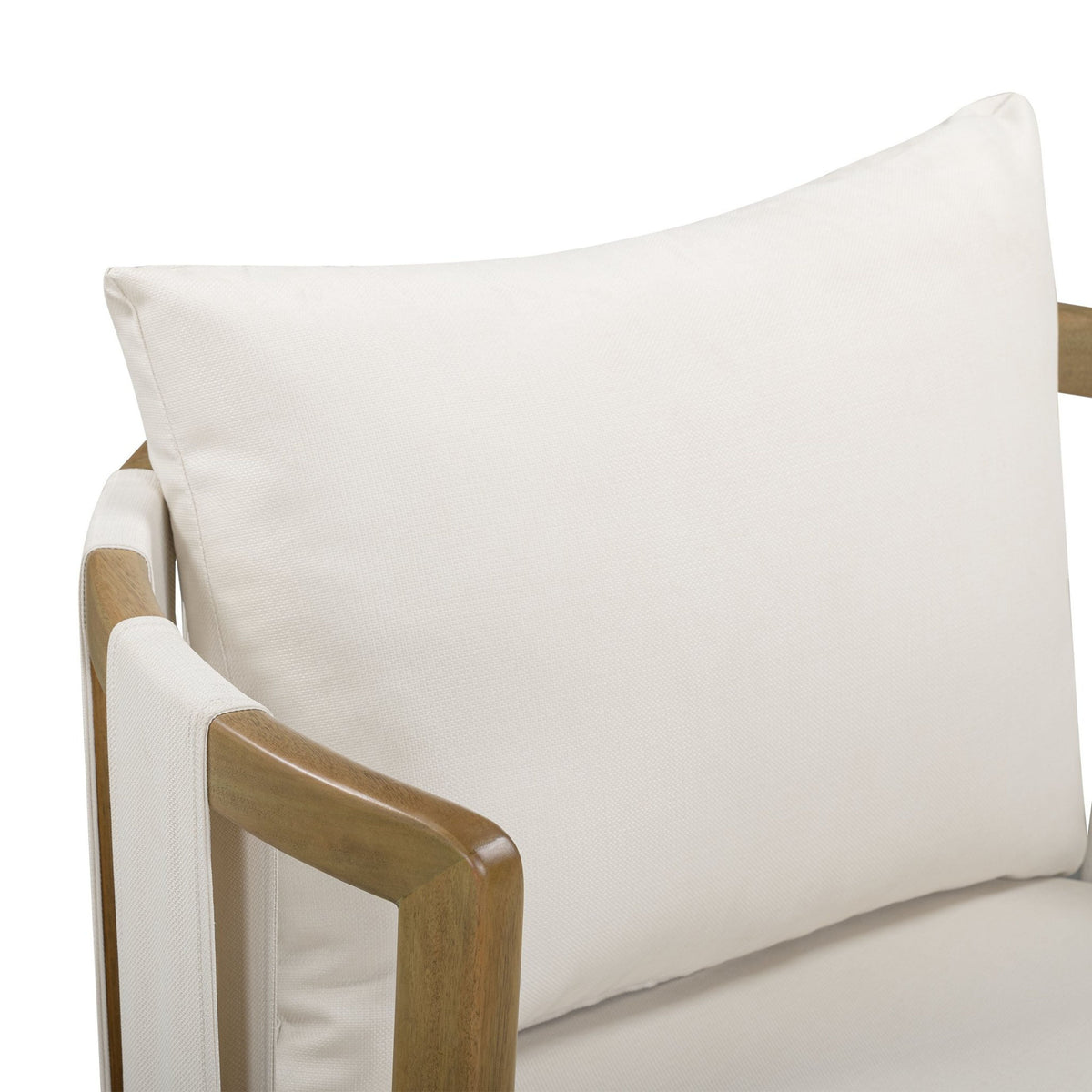 TOV Furniture Paolo Cream Upcycled Basketweave Outdoor Accent Chair