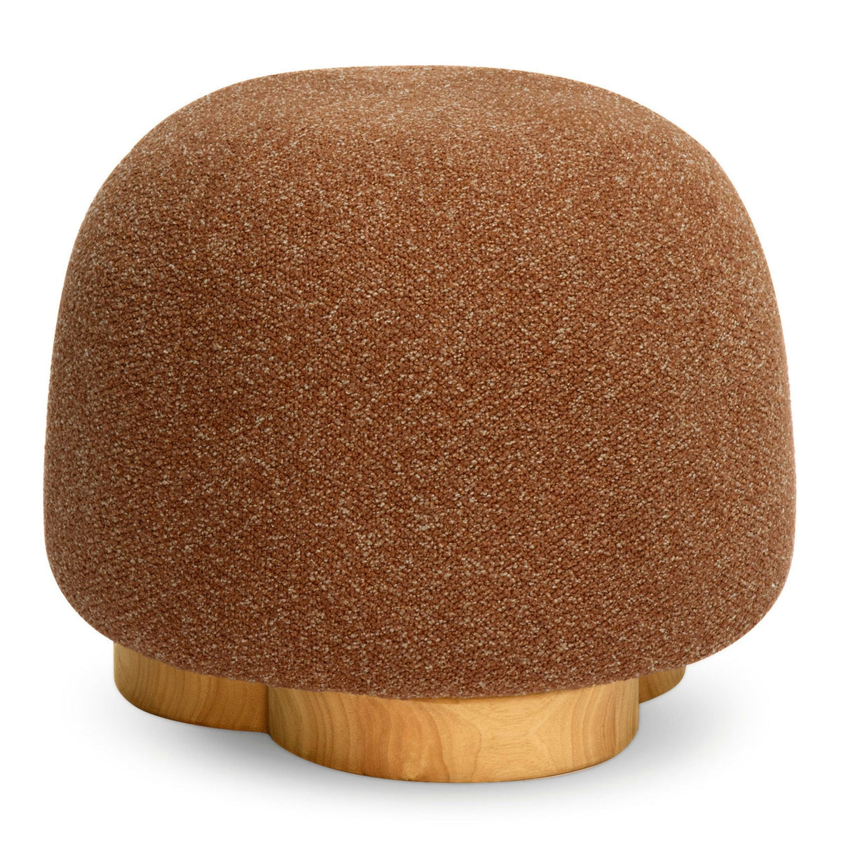 TOV Furniture Oopa Bronze Boucle Swivel Ottoman
