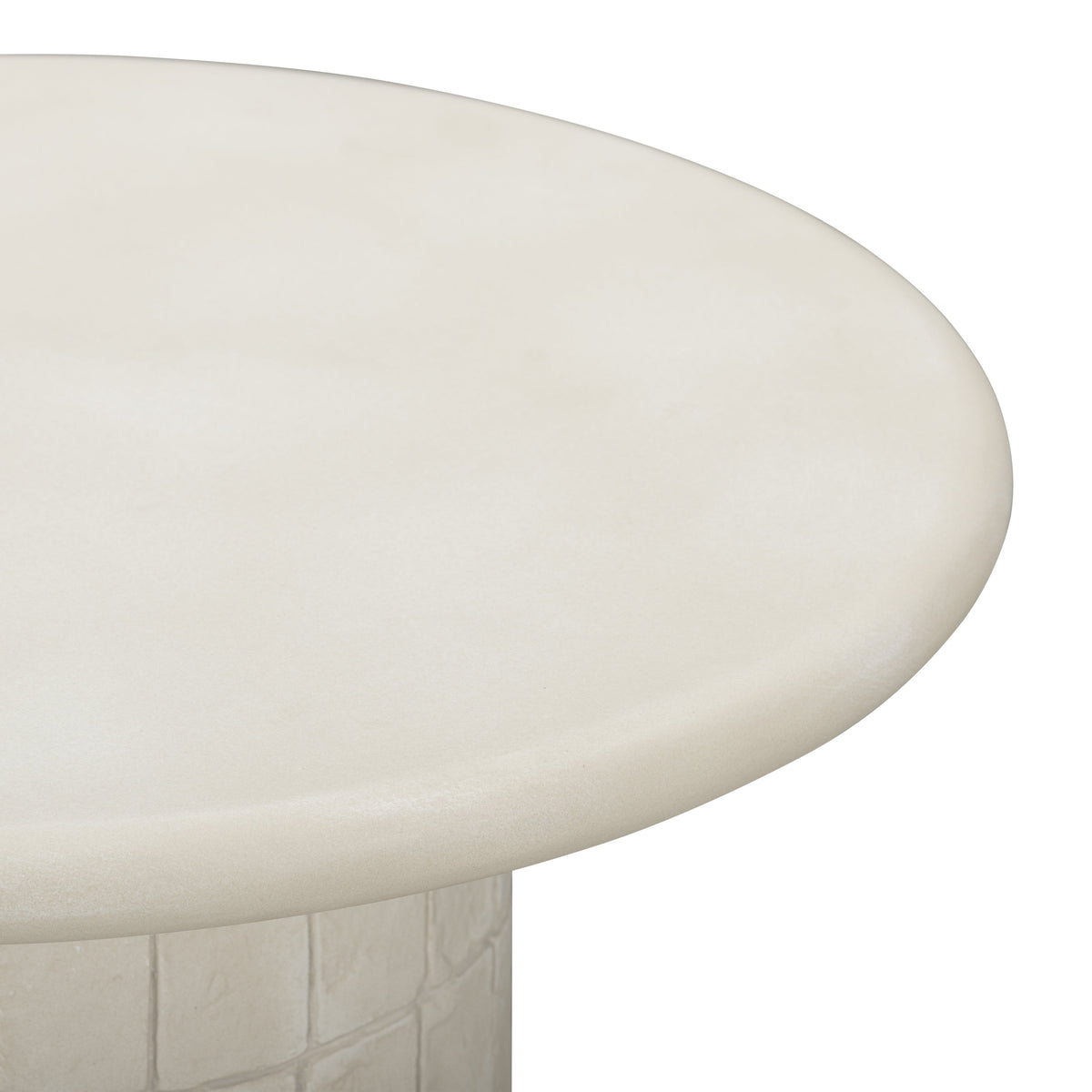 TOV Furniture Fafo Beige Concrete Indoor/Outdoor Side Table