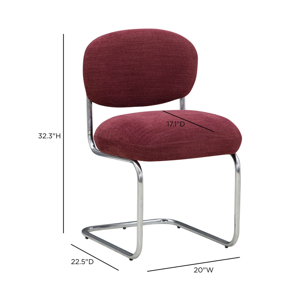 TOV Furniture Becky Red Performance Chenille Chair