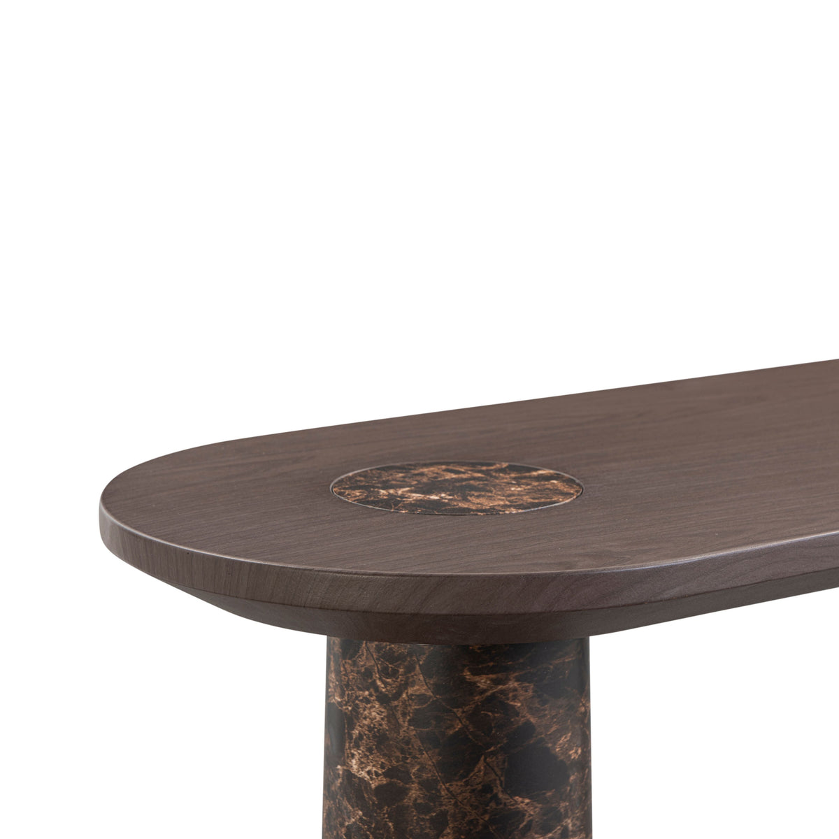 TOV Furniture Braya Faux Emperador Marble Console Table