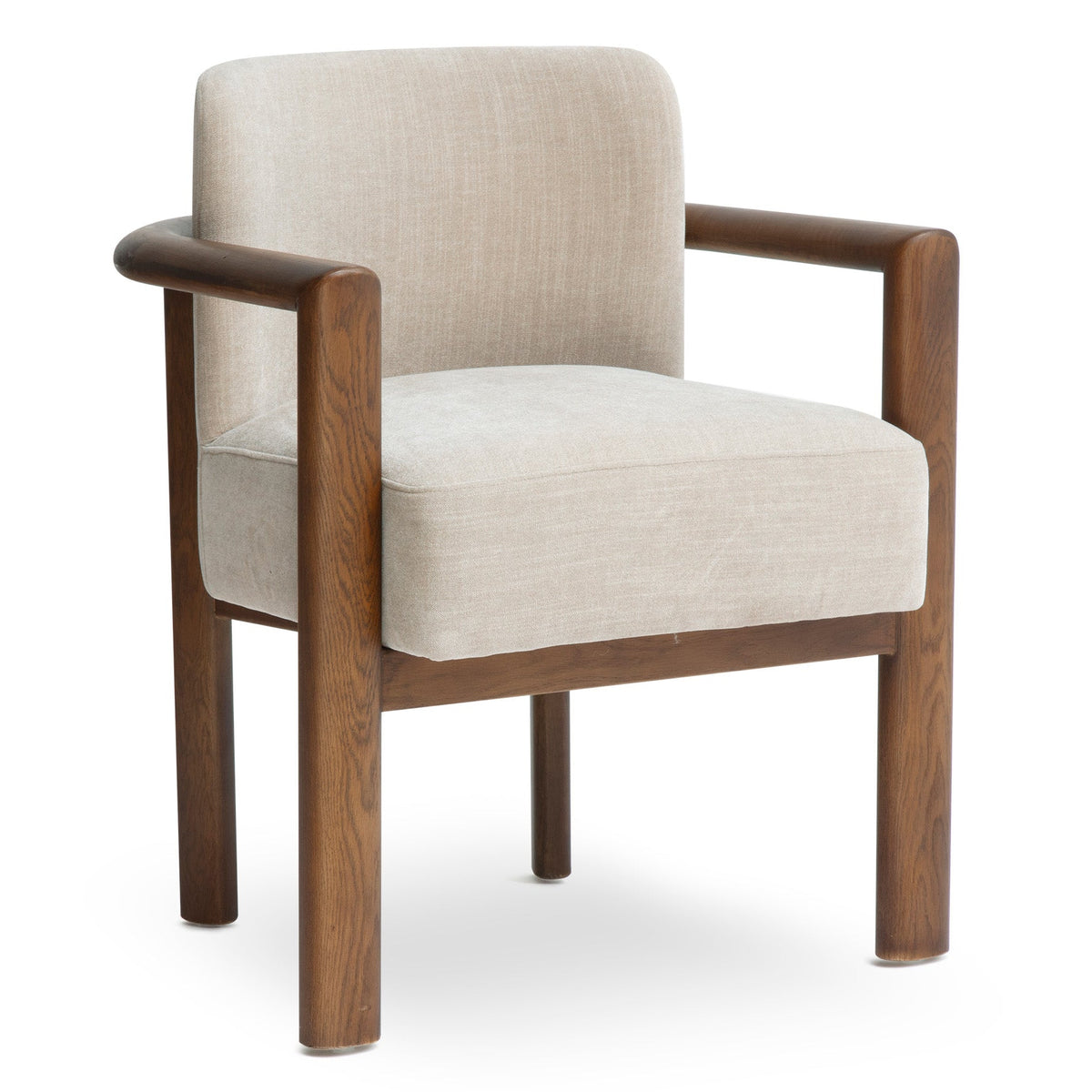 TOV Furniture Irma Taupe Textured Performance Velvet Dining Chair in taupe velvet, primary view