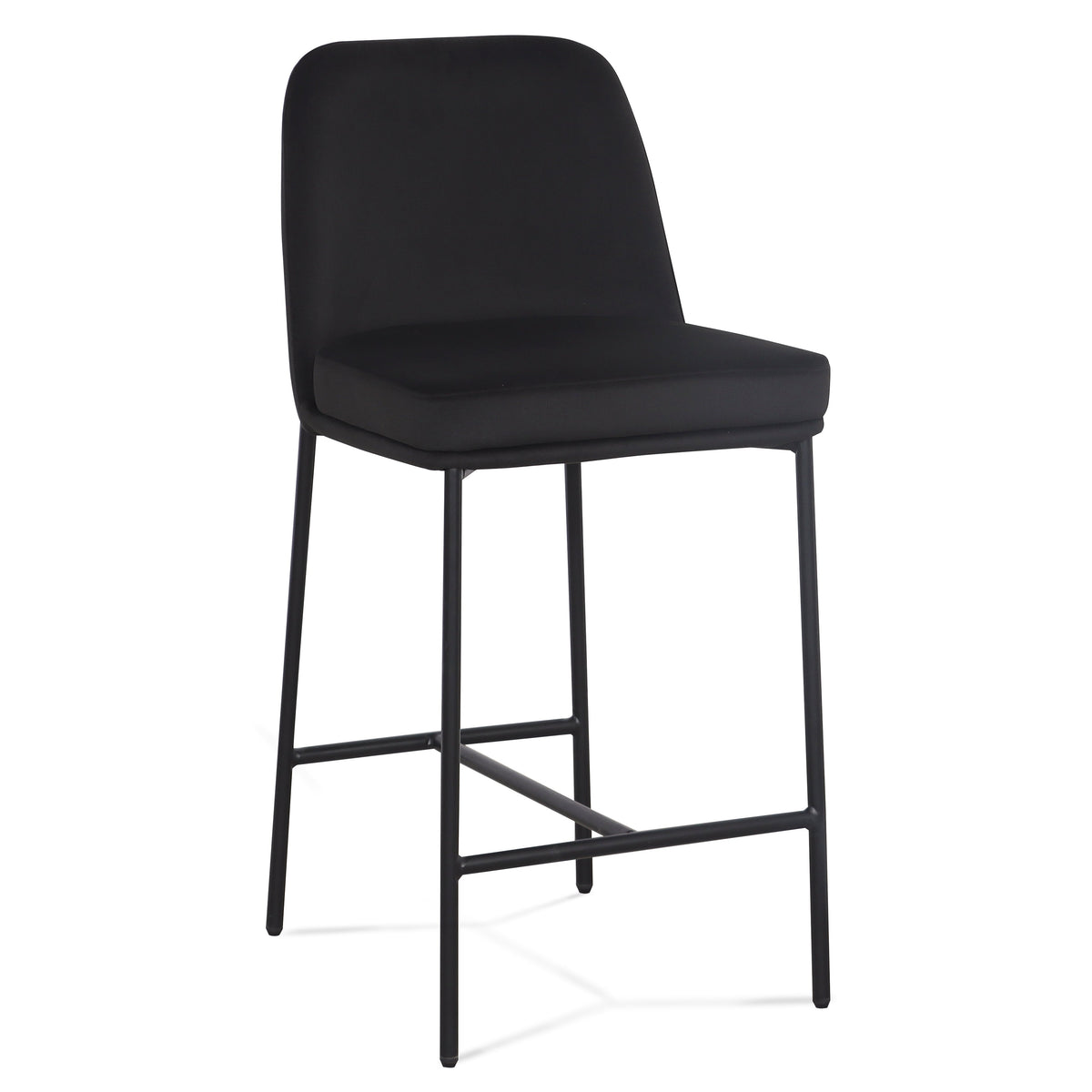 TOV Furniture Sydney Black Performance Velvet Counter Stool Set of 2