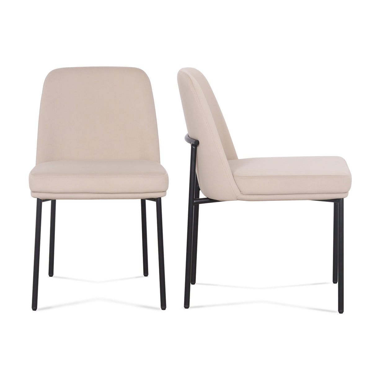 TOV Furniture Sydney Performance Velvet Dining Chair - Set of 2 in taupe performance velvet, primary product view