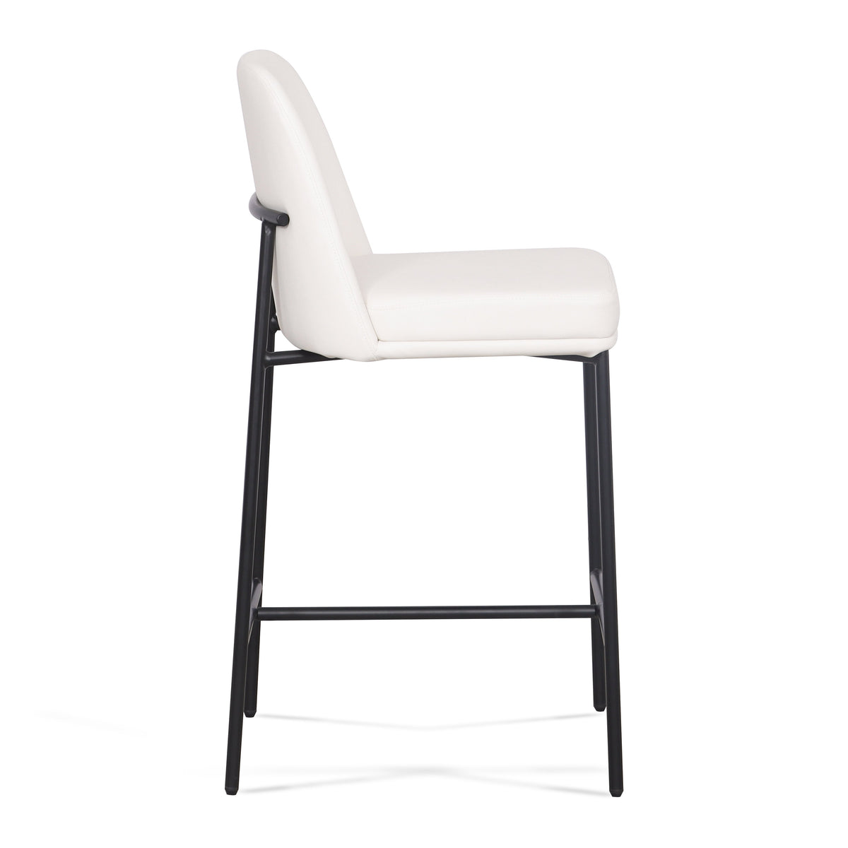 TOV Furniture Sydney Cream Performance Vegan Leather Counter Stool Set of 2