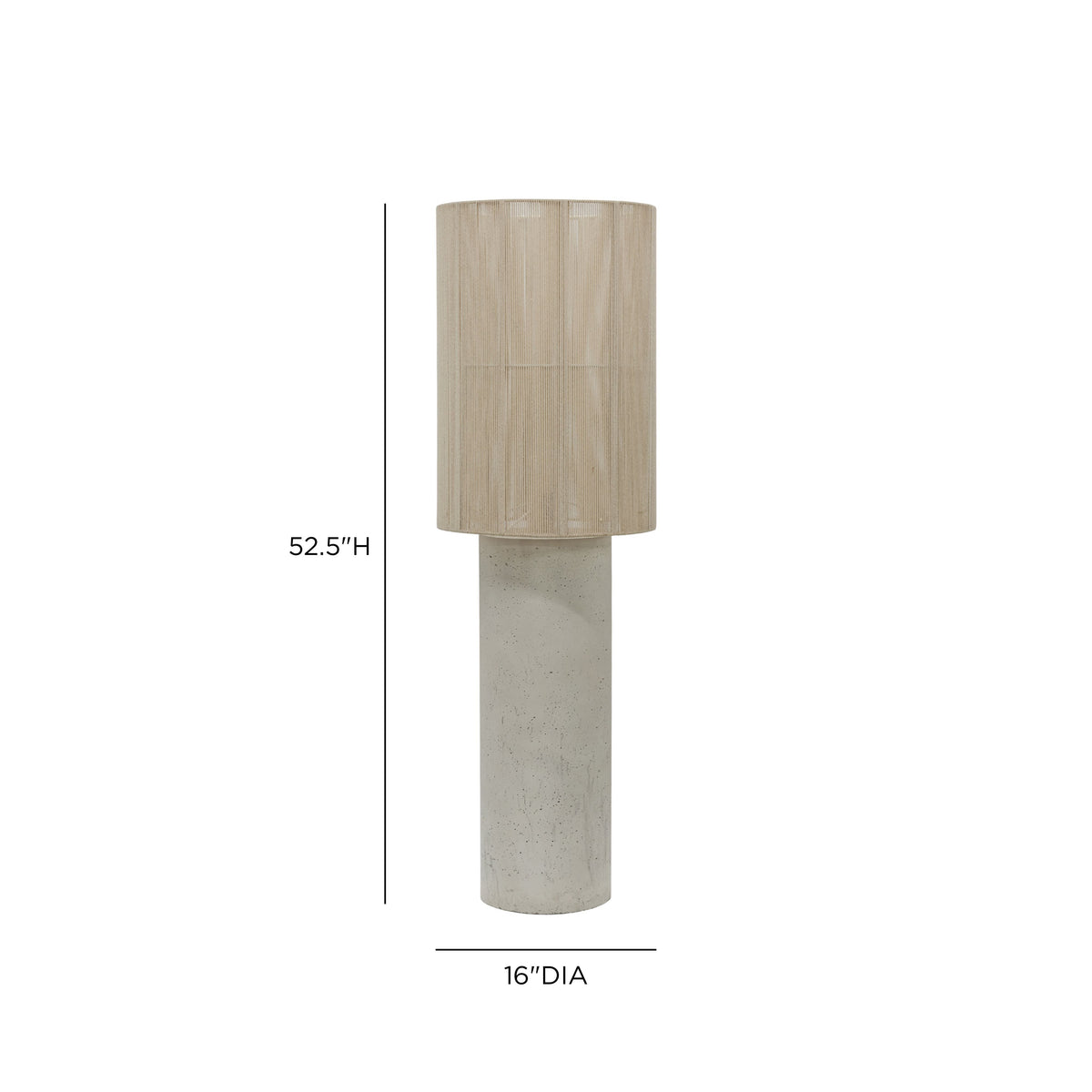 TOV Furniture Mondada Cream Concrete Floor Lamp