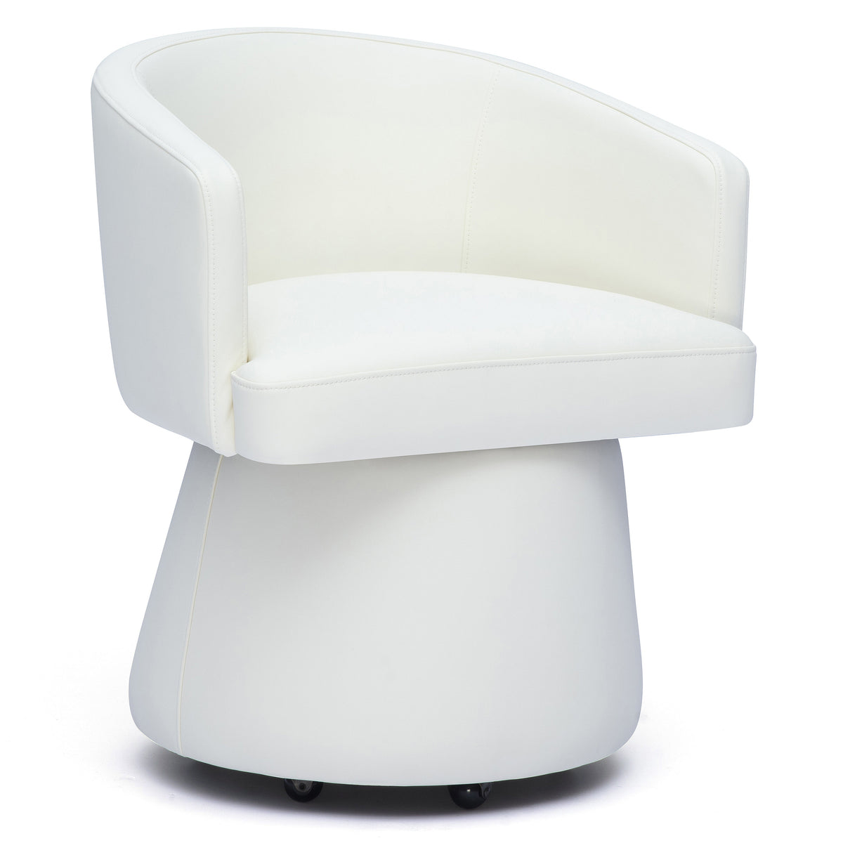 TOV Furniture Kristen Off White Rolling Desk Chair in off-white upcycled chenille over wood, primary product view