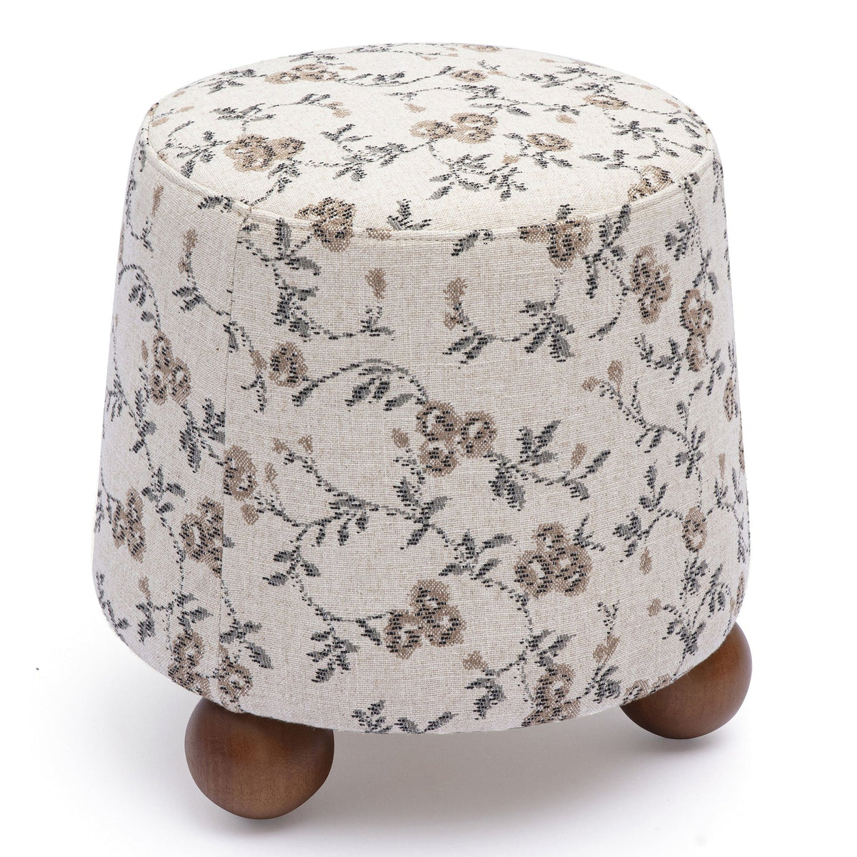 TOV Furniture Jaine Beige Floral Ottoman