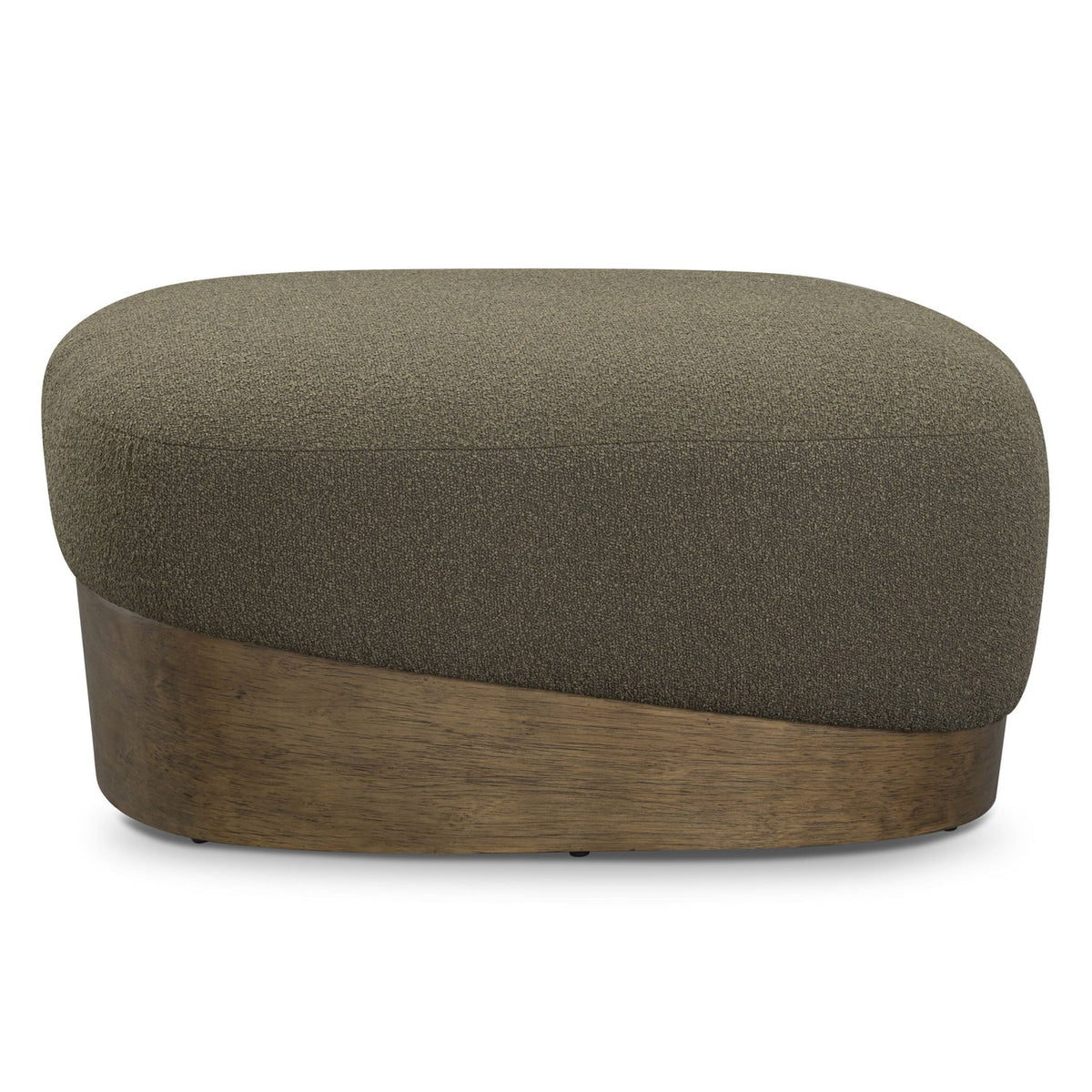 TOV Furniture Domina Kale Green Boucle Ottoman