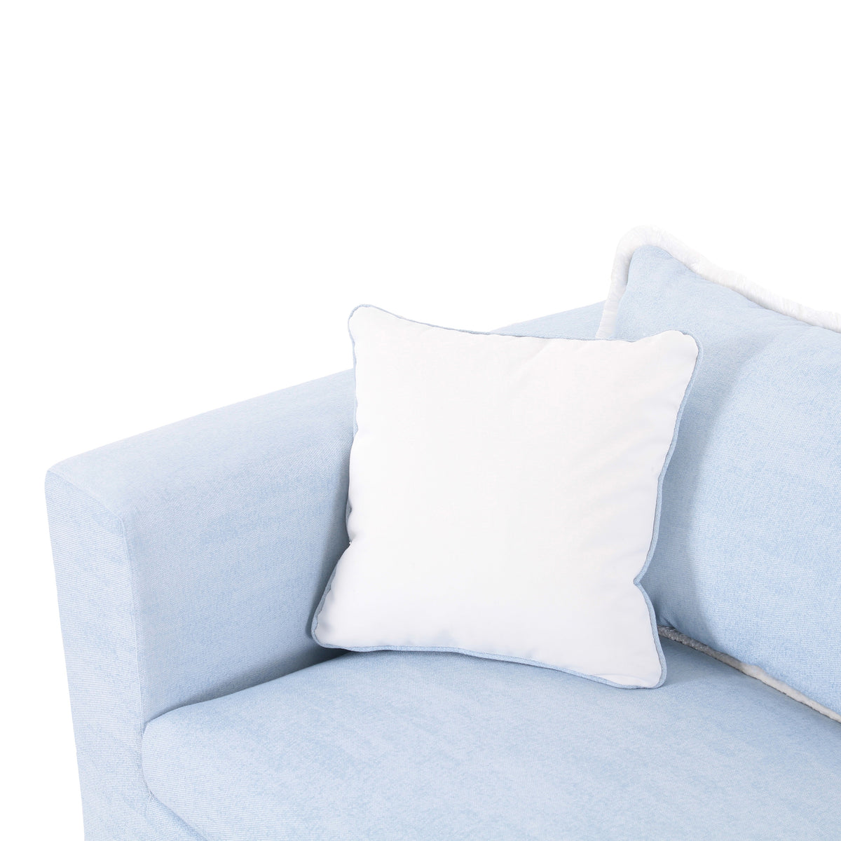 TOV Furniture Salty Light Blue Indoor/Outdoor Sofa