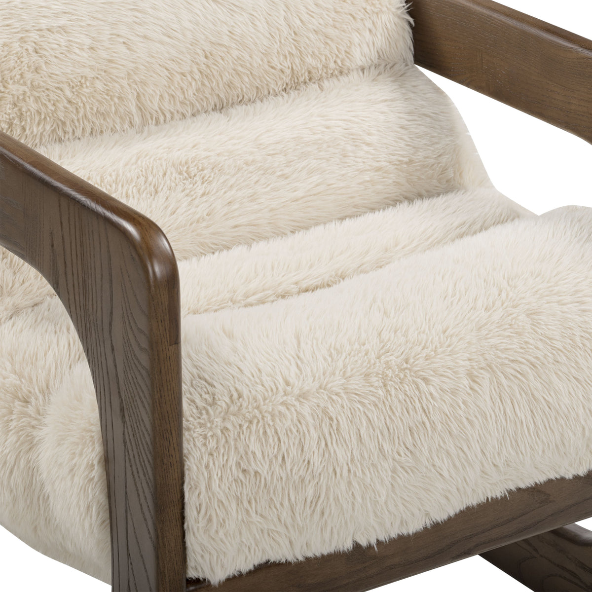 TOV Furniture Palma Natural Faux Shearling Accent Chair