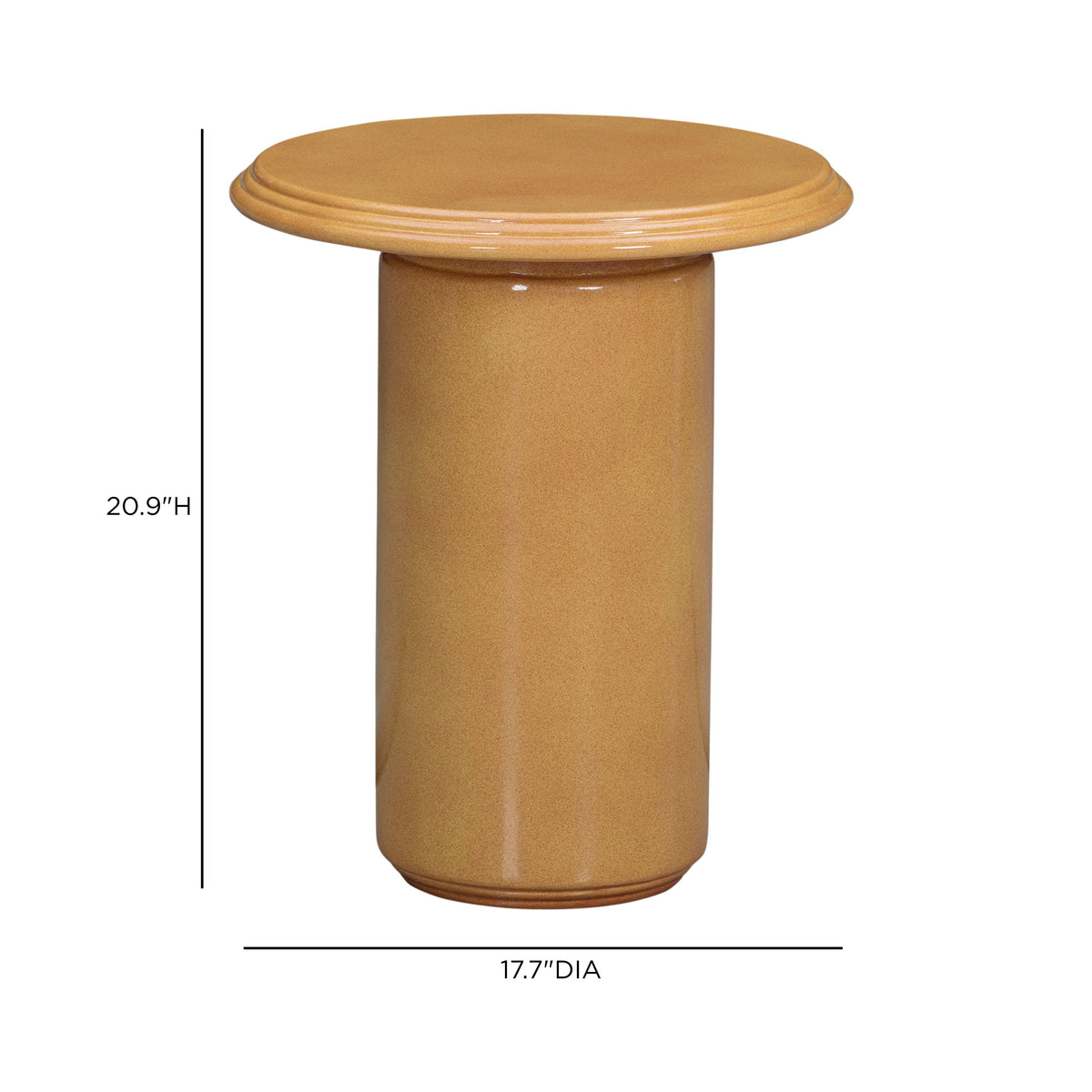 TOV Furniture Tate Turmeric Concrete Indoor/Outdoor Side Table