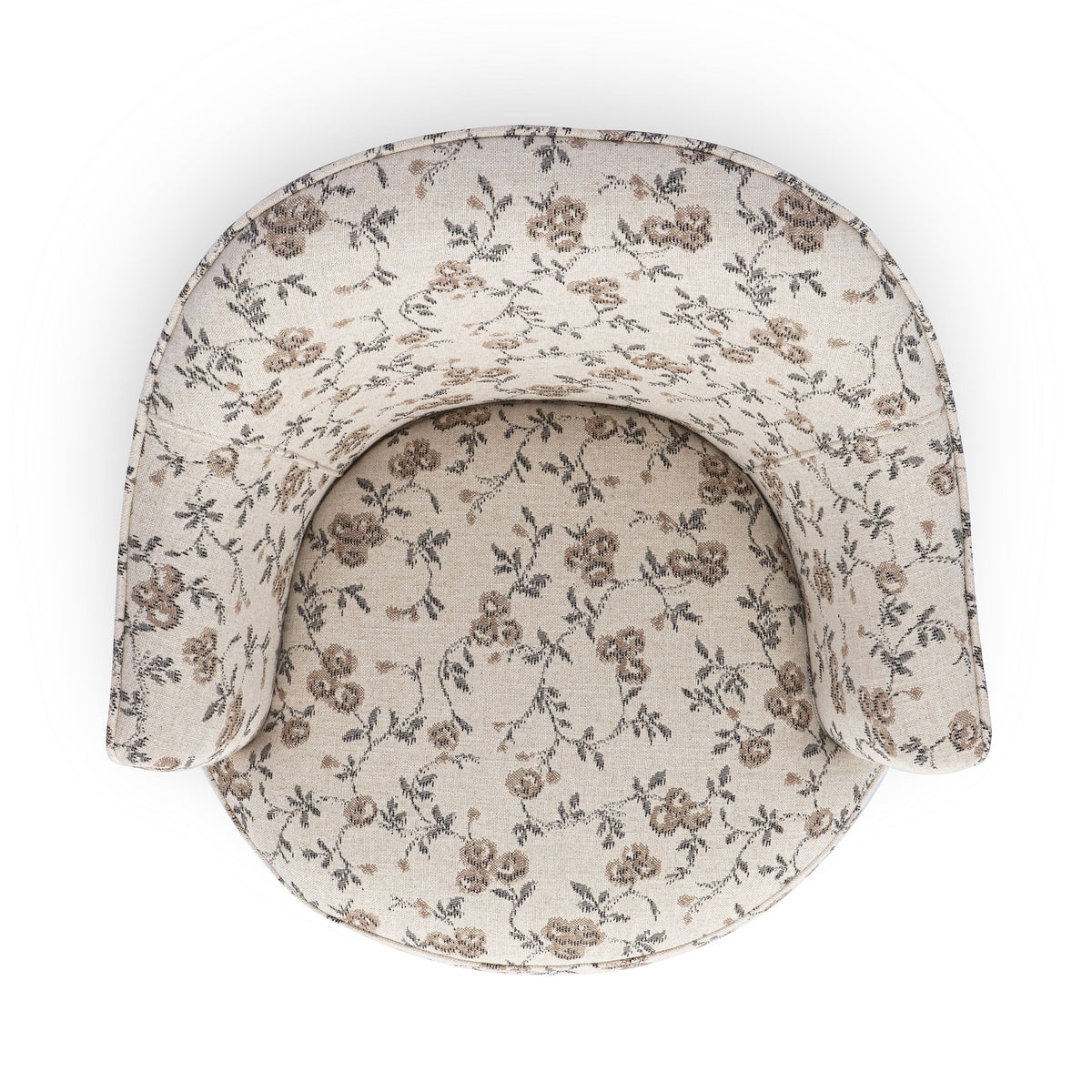 TOV Furniture Skyla Beige Floral Swivel Chair