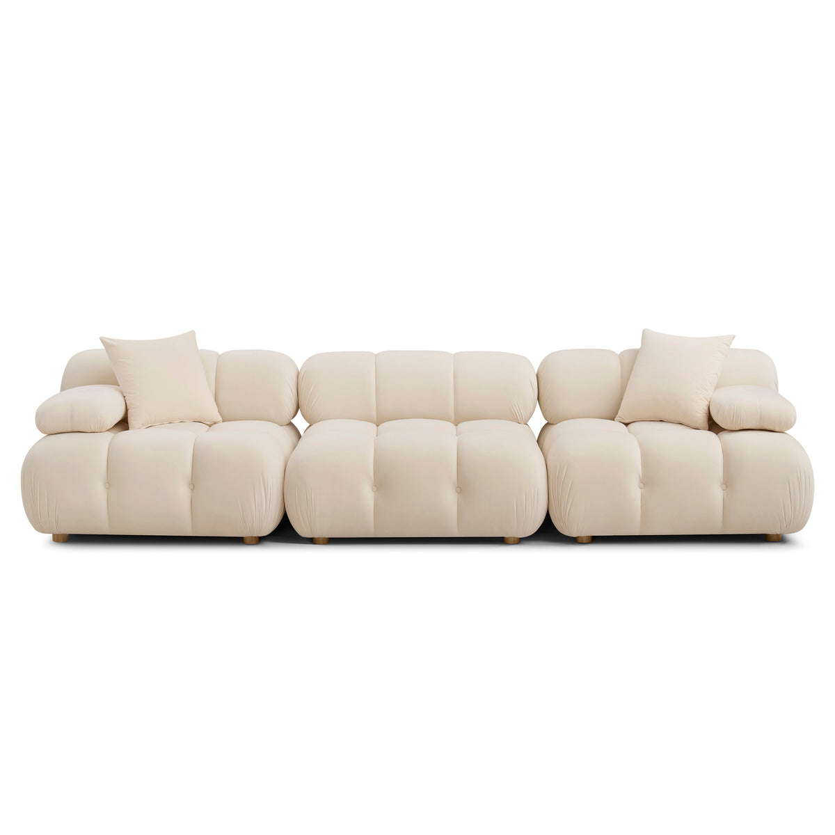 TOV Furniture Calliope Off White 118in Modular Sofa