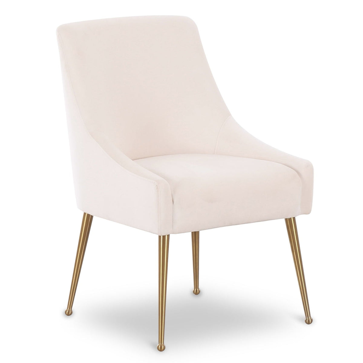 TOV Furniture Beatrix Cream Performance Velvet Dining Chair in cream velvet, primary product view