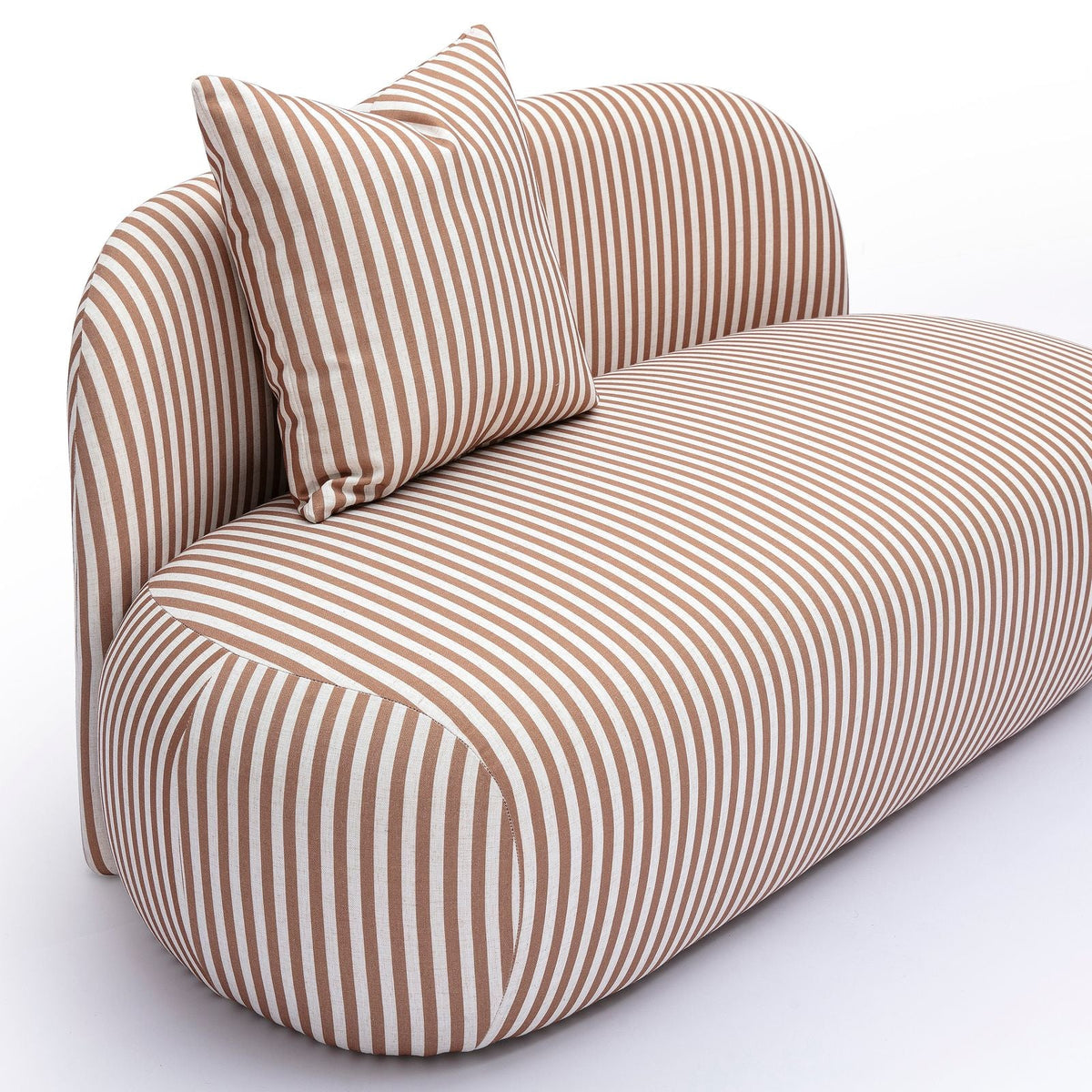 TOV Furniture Carraway Brown Stripe 59in Loveseat