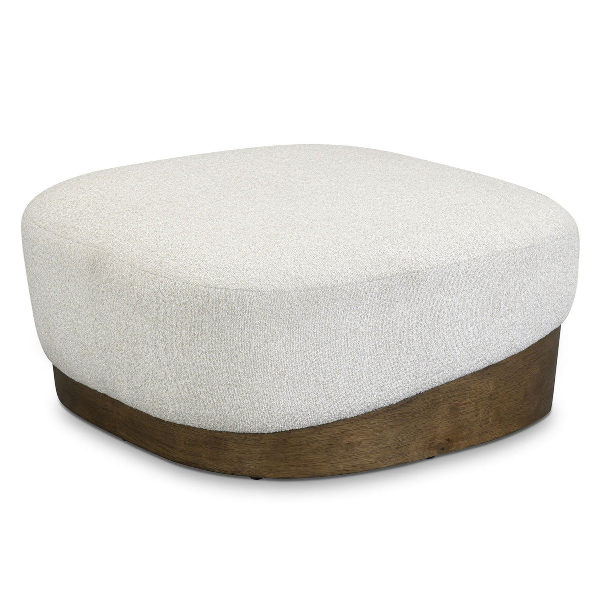 TOV Furniture Domina Off White Boucle Ottoman in off-white boucle, primary product view