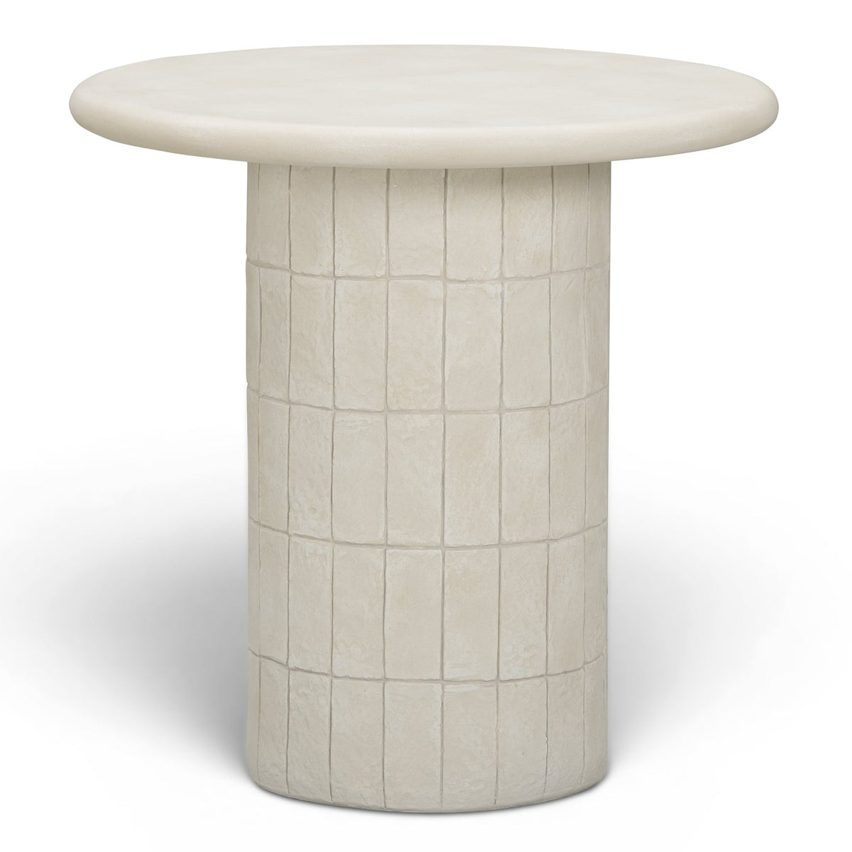 TOV Furniture Fafo Beige Concrete Indoor/Outdoor Side Table