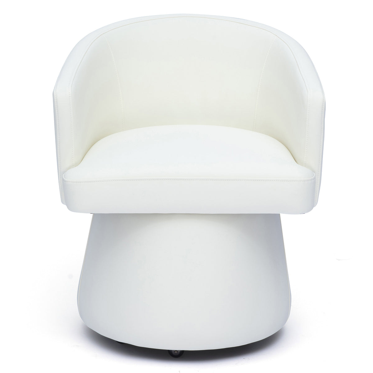 TOV Furniture Kristen Off White Rolling Desk Chair