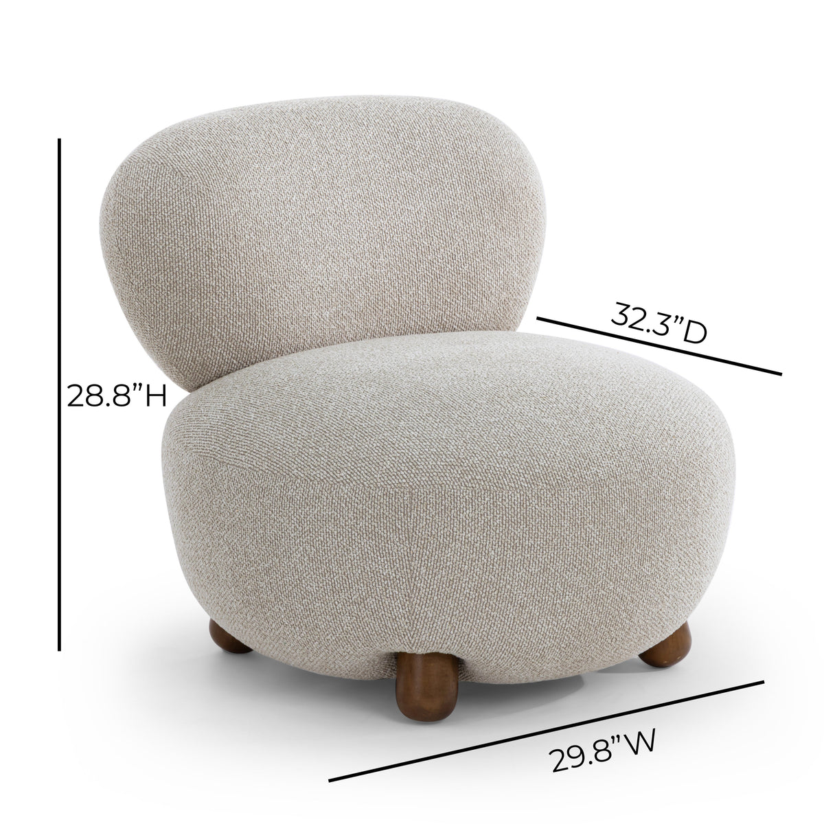 TOV Furniture Pucker Warm Gray Accent Chair