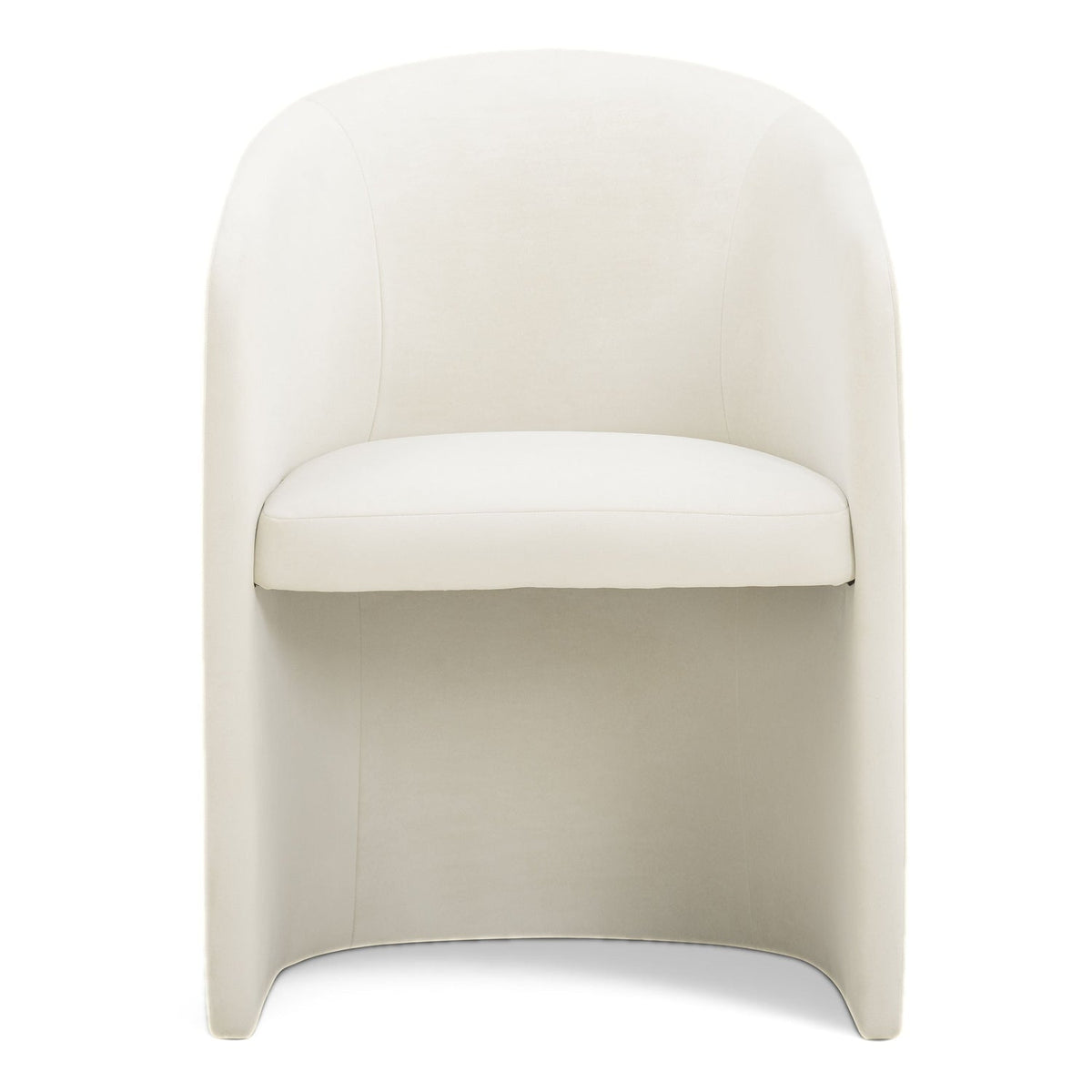 TOV Furniture Seraphina Performance Velvet Dining Chair in cream velvet, primary product view