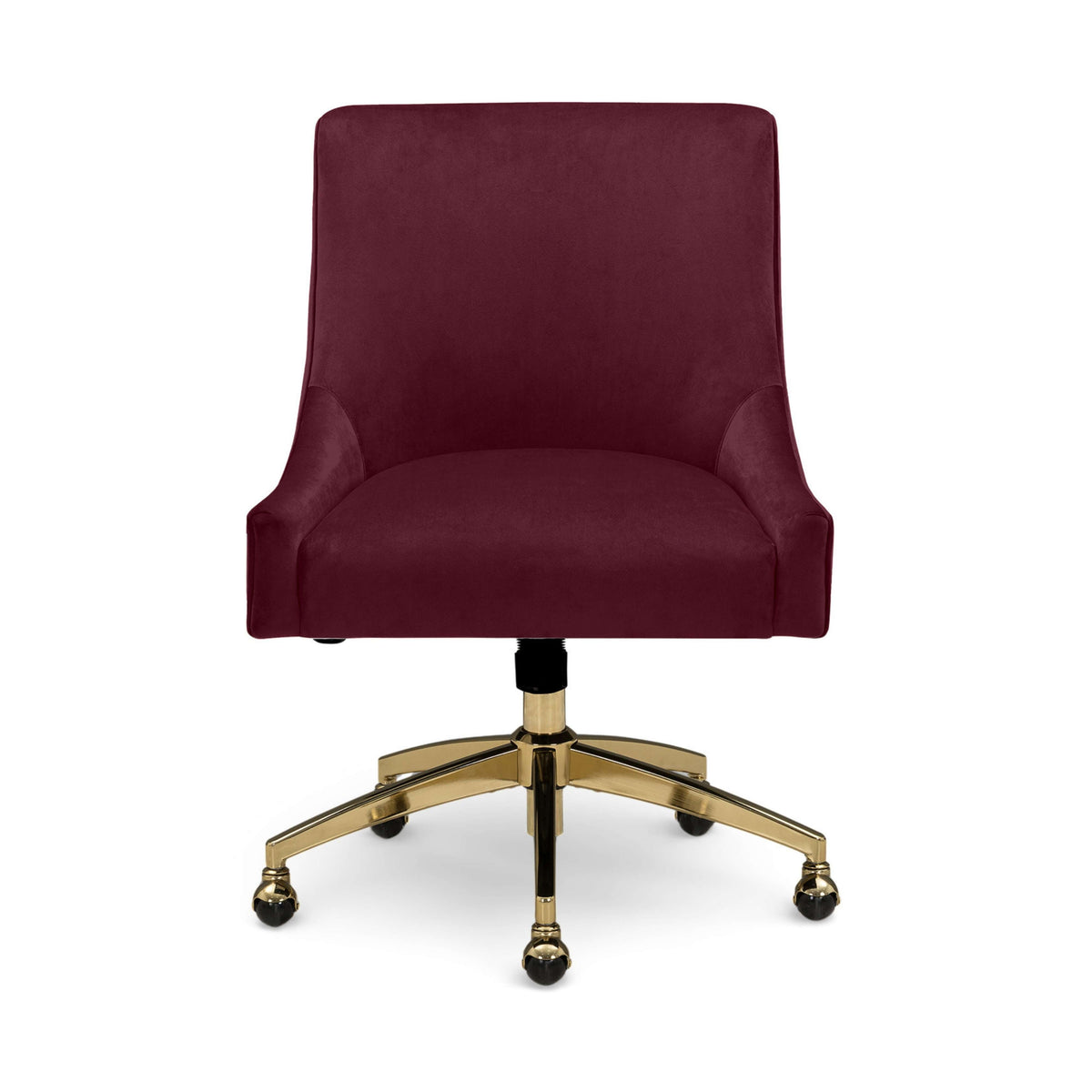 TOV Furniture Beatrix Red Performance Velvet Office Swivel Chair