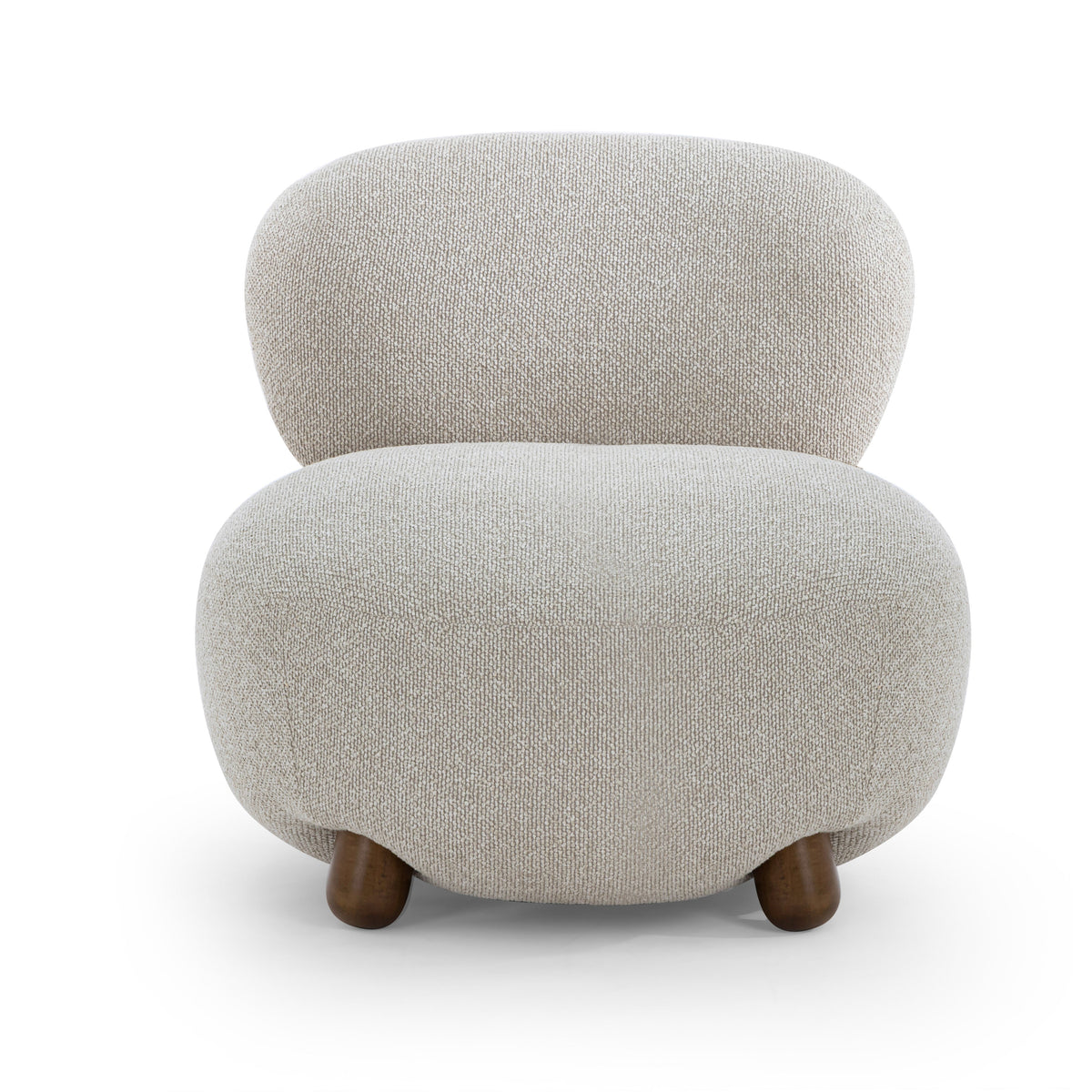 TOV Furniture Pucker Accent Chair in warm grey vegan shearling boucle, primary product view