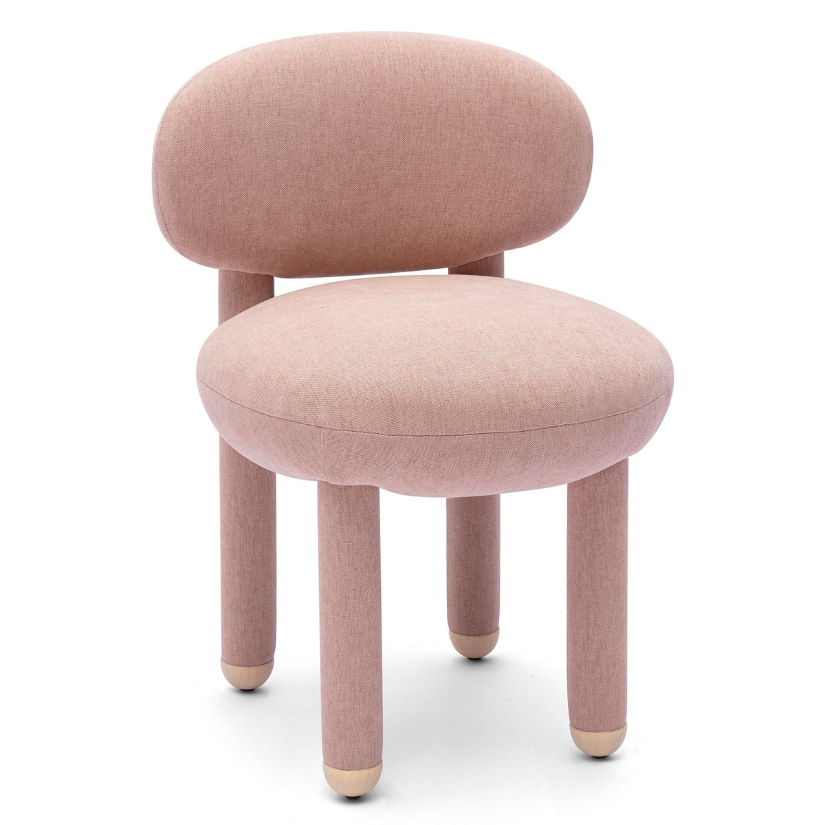 TOV Furniture Manu Light PInk Performance Side Chair in light pink performance chenille, primary product view