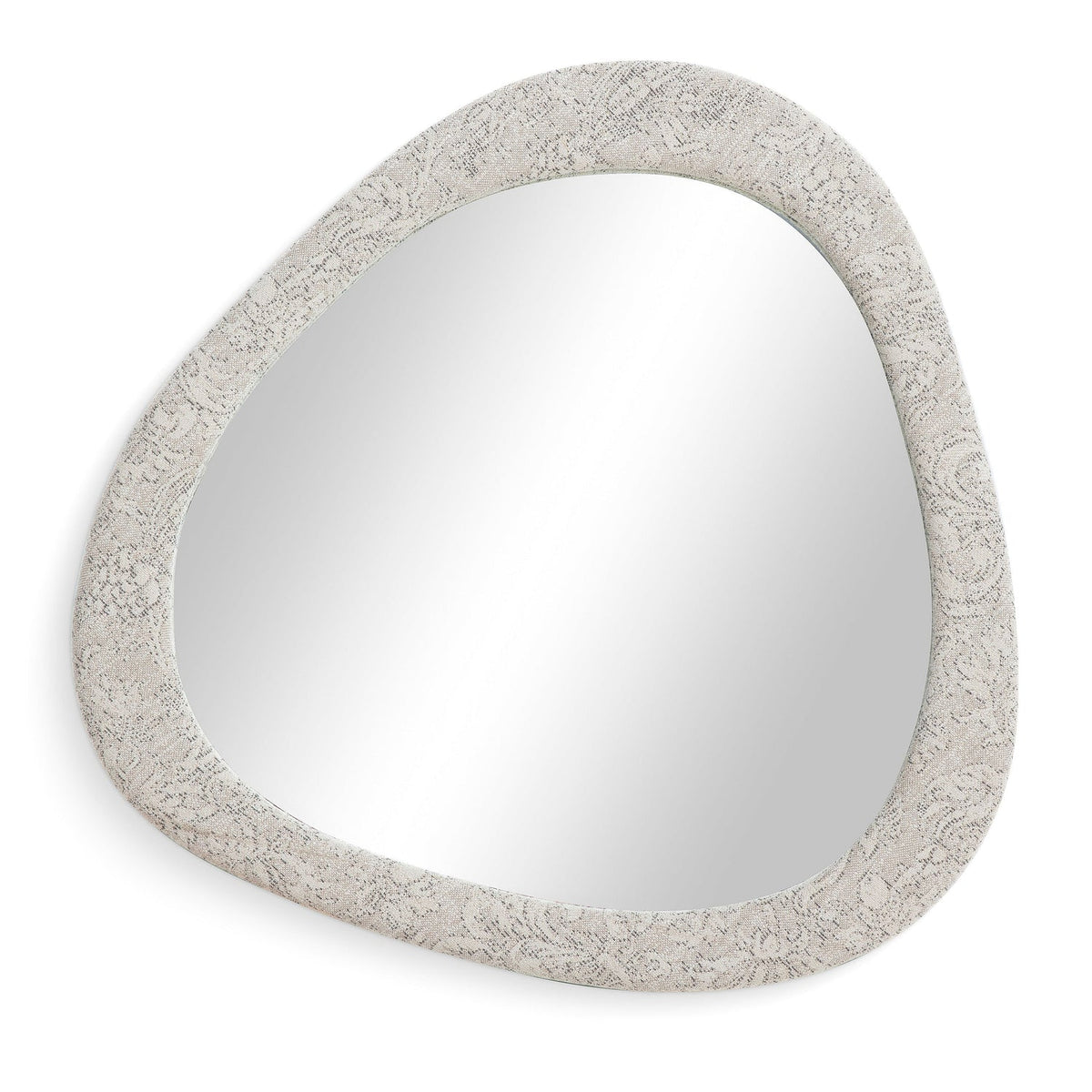 TOV Furniture Klaryss Neutral Floral Jacquard Wall Mirror