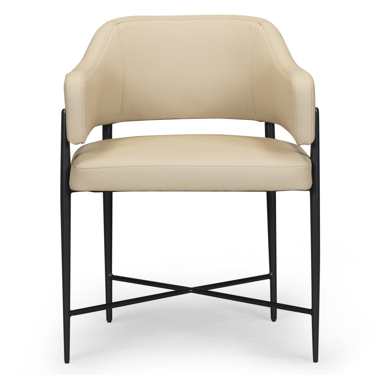 TOV Furniture Sezanne Vegan Leather Dining Chair in taupe liquid-repellent fabric, primary product view