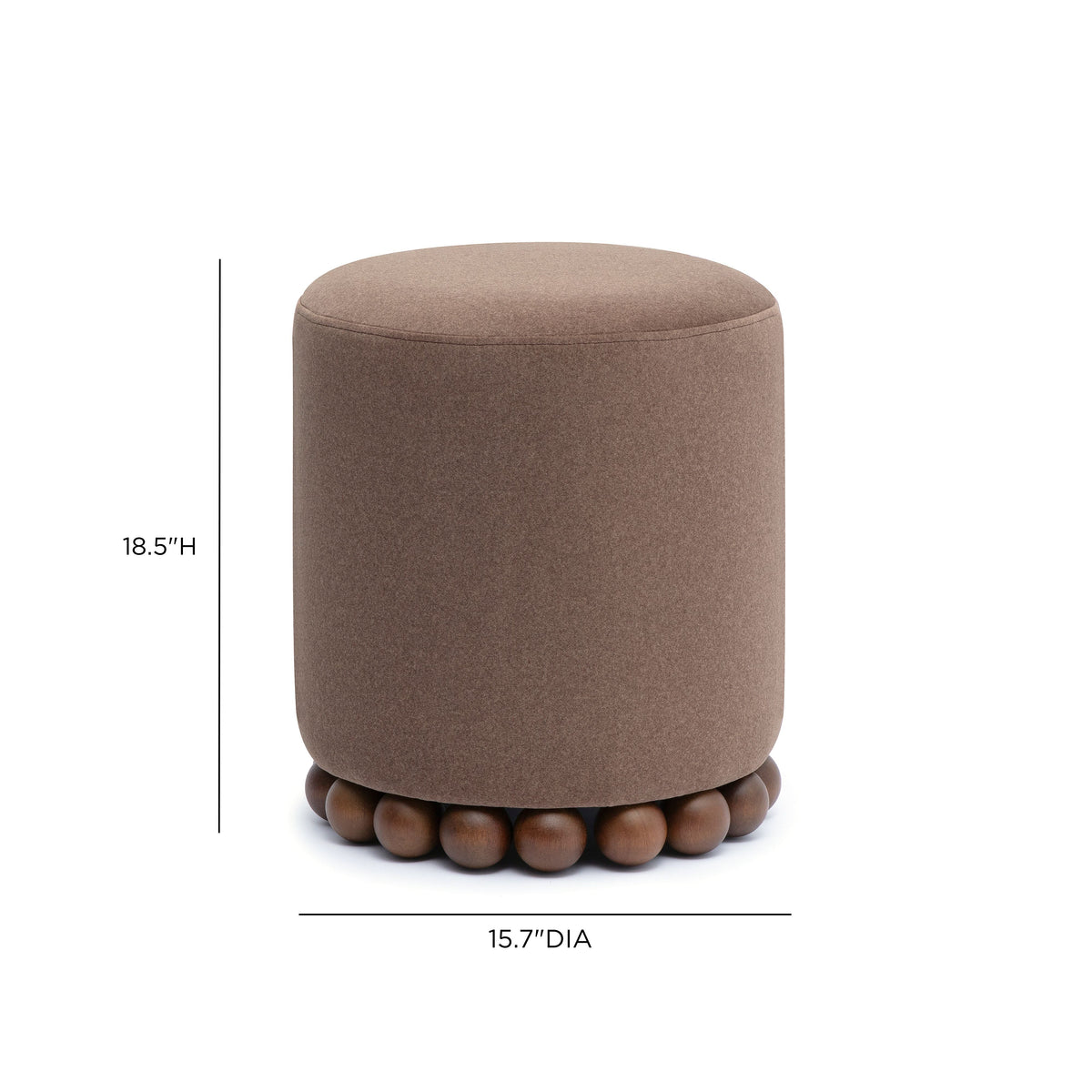 TOV Furniture Dex Chocolate Brown Ottoman