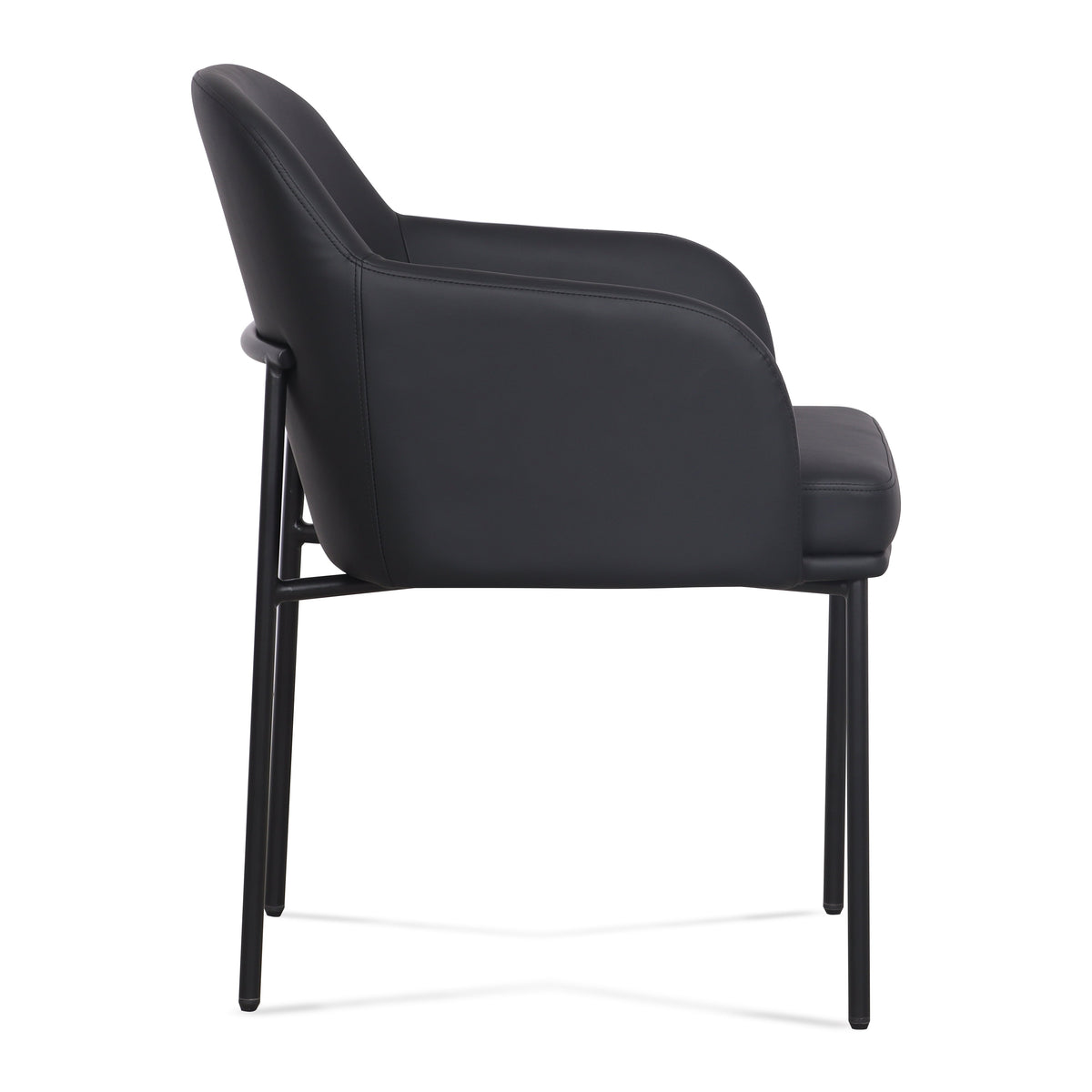 TOV Furniture Sydney Black Performance Vegan Leather Armchair Set of 2