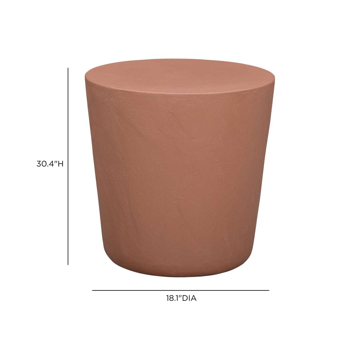 TOV Furniture Margot Terracotta Concrete Indoor/Outdoor Stool