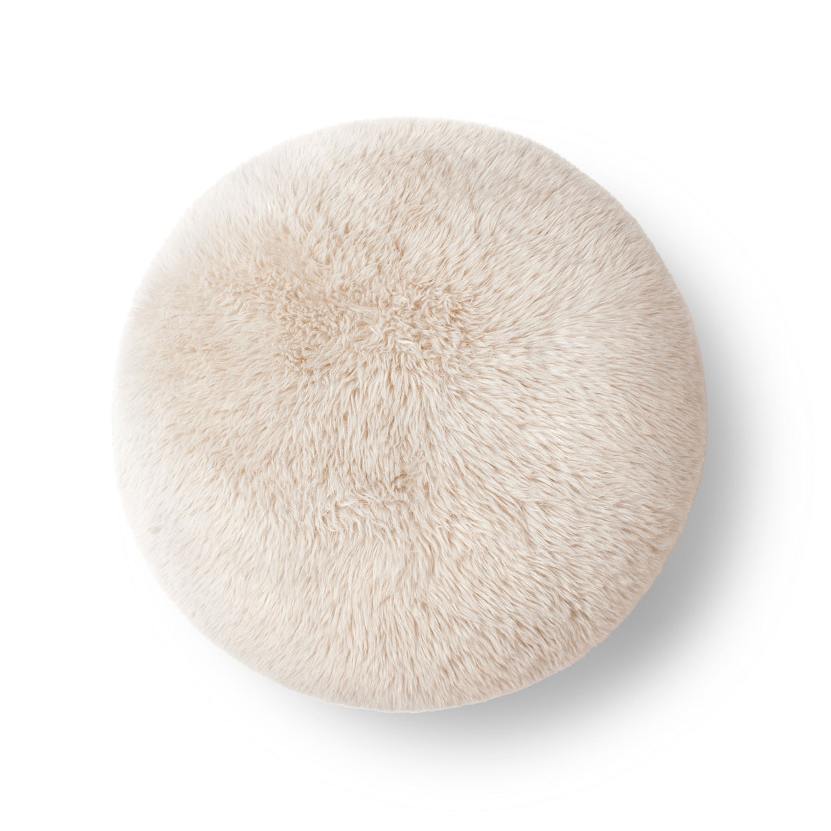 TOV Furniture Oopa Off White Faux Shearling Swivel Ottoman