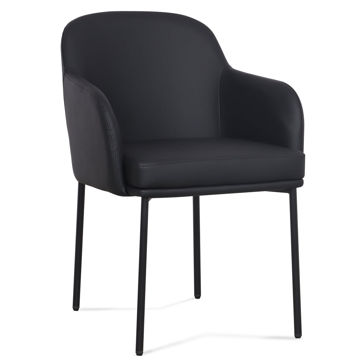 TOV Furniture Sydney Black Performance Vegan Leather Armchair Set of 2