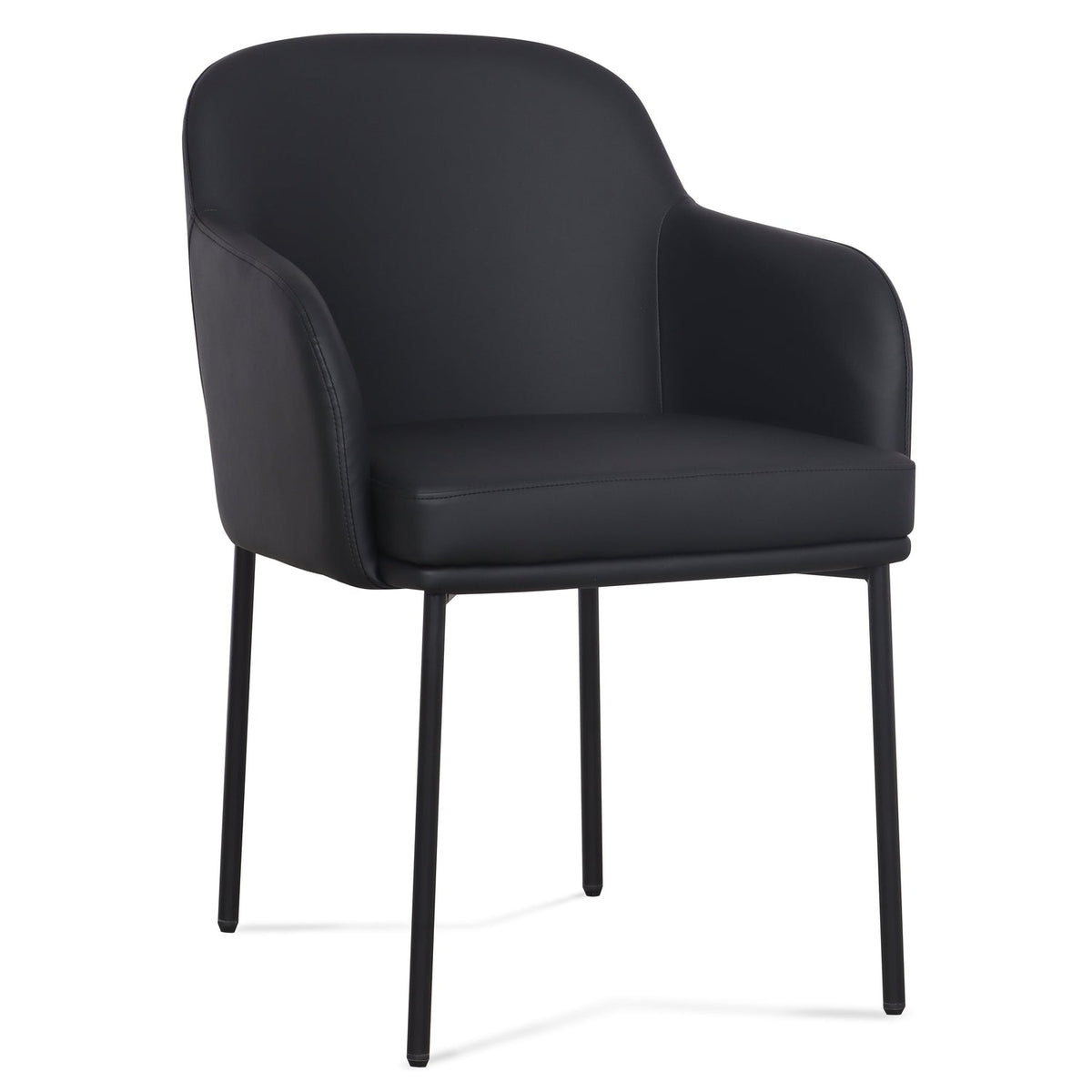 TOV Furniture Sydney Black Performance Vegan Leather Armchair Set of 2