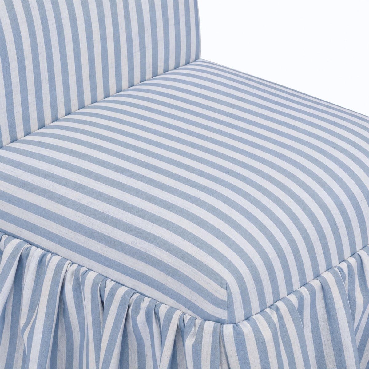 TOV Furniture Gertrude Blue Striped Performance Linen Skirted Dining Chair
