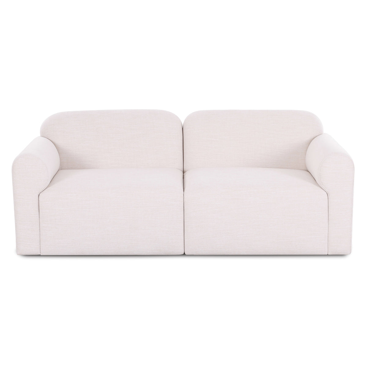 TOV Furniture Gorge Cream 81in Modular Loveseat in cream linen, primary product view