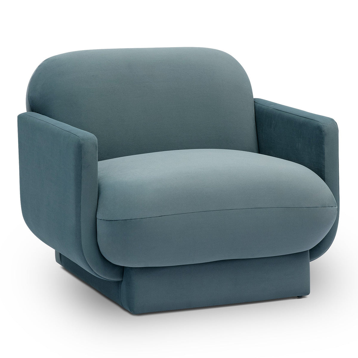 TOV Furniture Azalea Blue Performance Velvet Accent Chair in powder blue performance velvet, primary product view