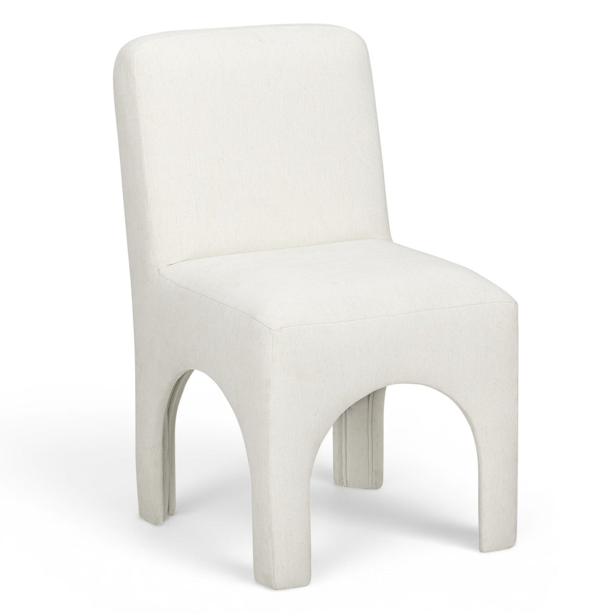 TOV Furniture Tomlin Performance Chenille Dining Chair in cream chenille, primary product view